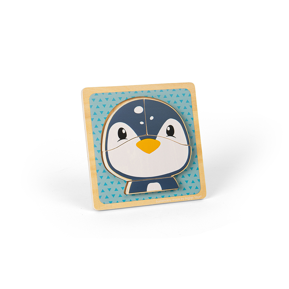 Bigjigs Toys, Puzzle Pingouin Avec De Grosses Pièces, Adapté Aux ges Dès 12 Mois