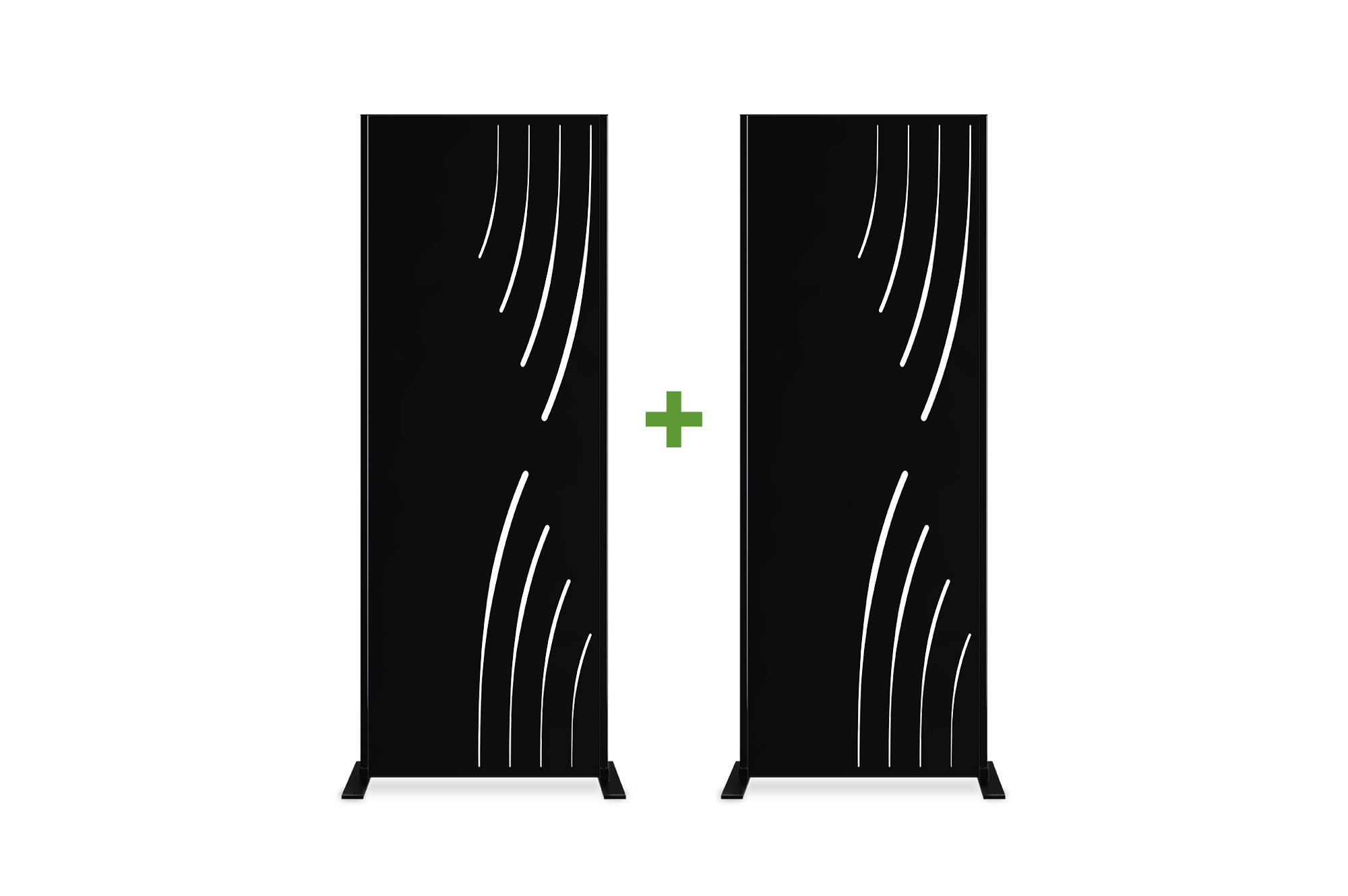 Casanoov Lot De 2 Panneaux Décoratifs Veleta Noir H.160 Cm Motifs Côté Droit