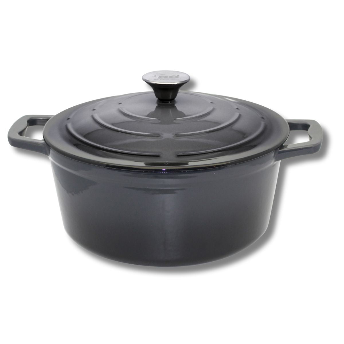 Cocotte 26 Cm En Fonte Émaillée Gris Classique 4.5 L