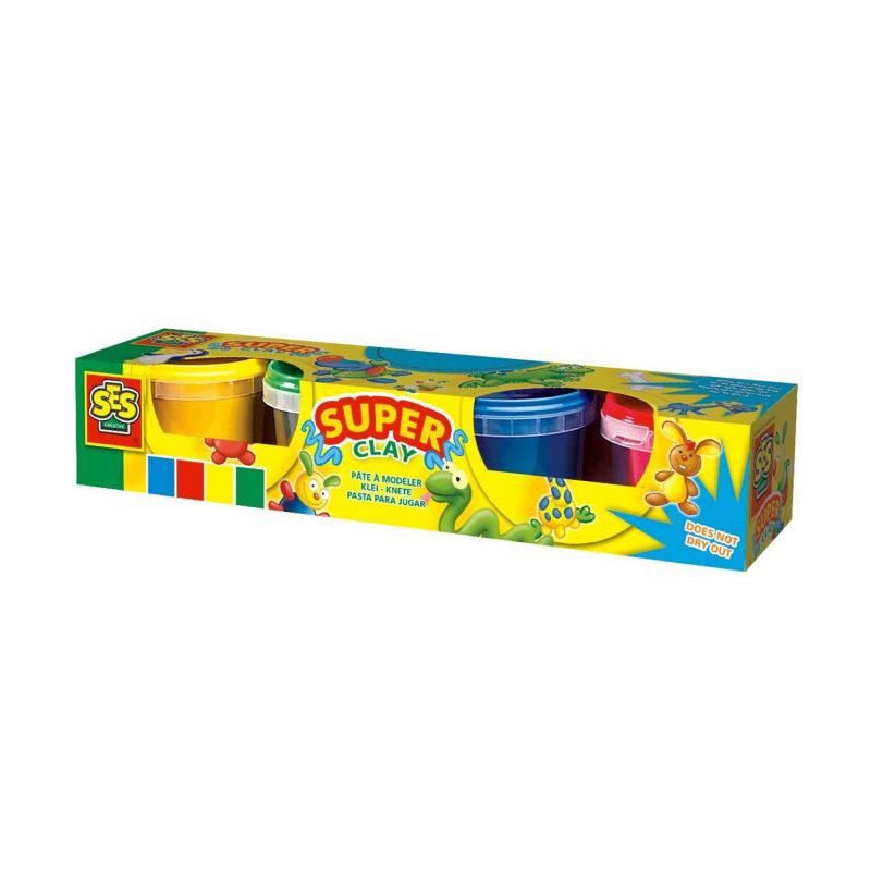Ses Creative Lot De 4 Pates A Modeler - 90g