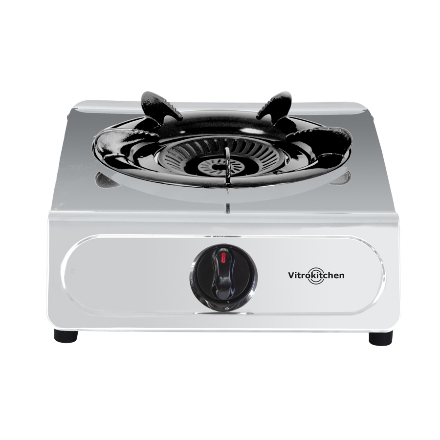 Vitrokitchen 160ib Plaque Acier Inoxydable Comptoir Gaz 1 Zone(s)