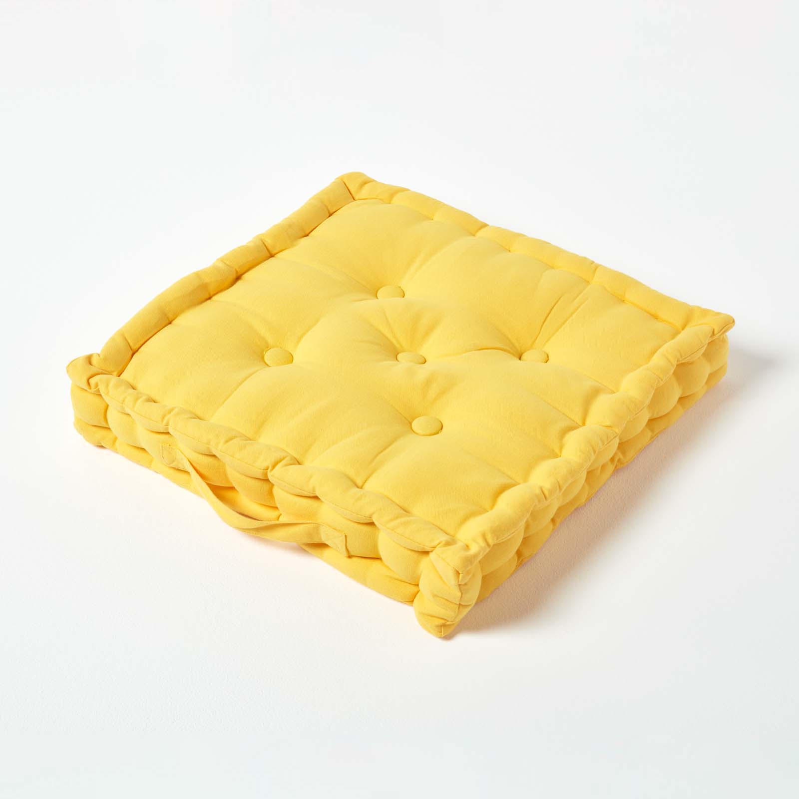 Coussin De Sol Jaune Uni 50x50cm - Homescapes