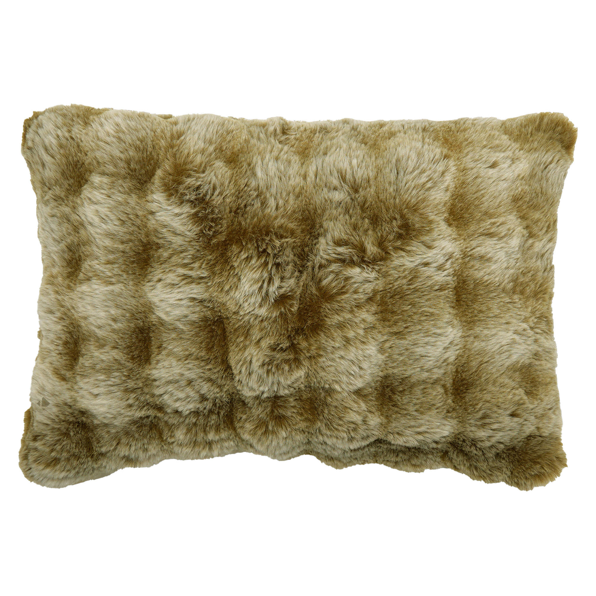 Housse De Coussin Fausse Fourrure 55x80 Cm Astrakan Jaune Foin