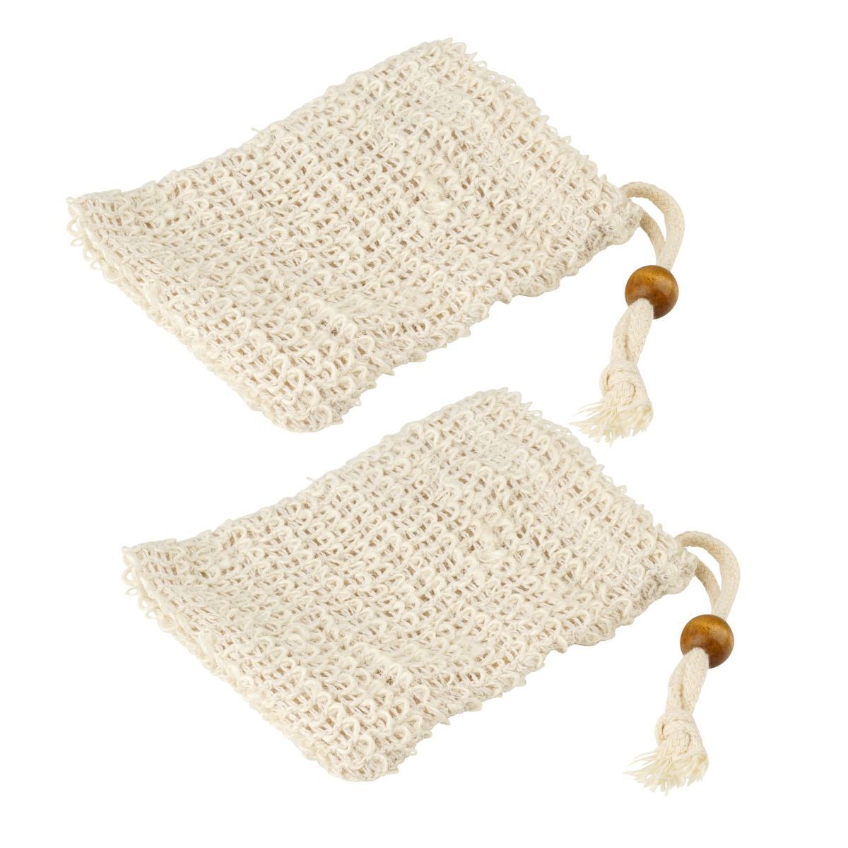 Lot De 2 Sacs À Savons Solides En Sisal Tecno