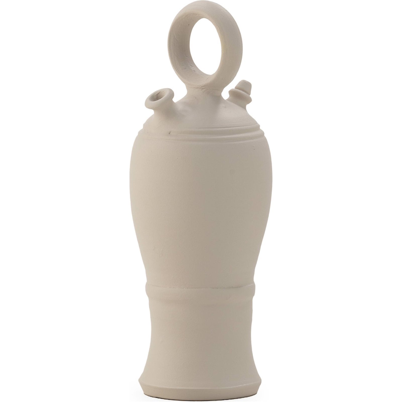 Carafe Traditionnelle En Argile Grise Accessoire Déco Original - Gris Argile Naturel Mat