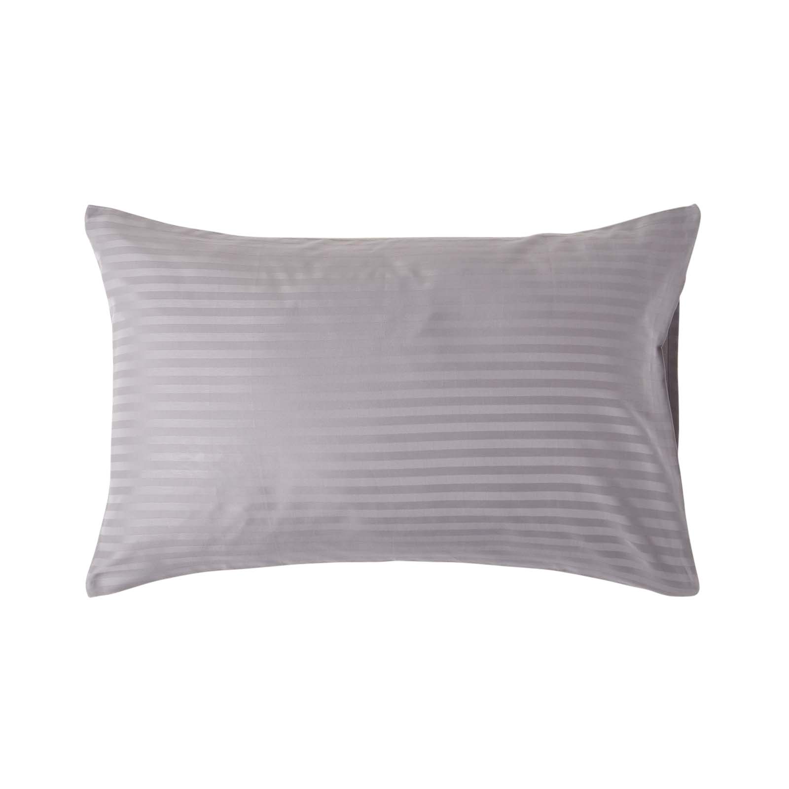 Taie D'oreiller 50x75cm Gris Coton Égyptien 330tc Homescapes