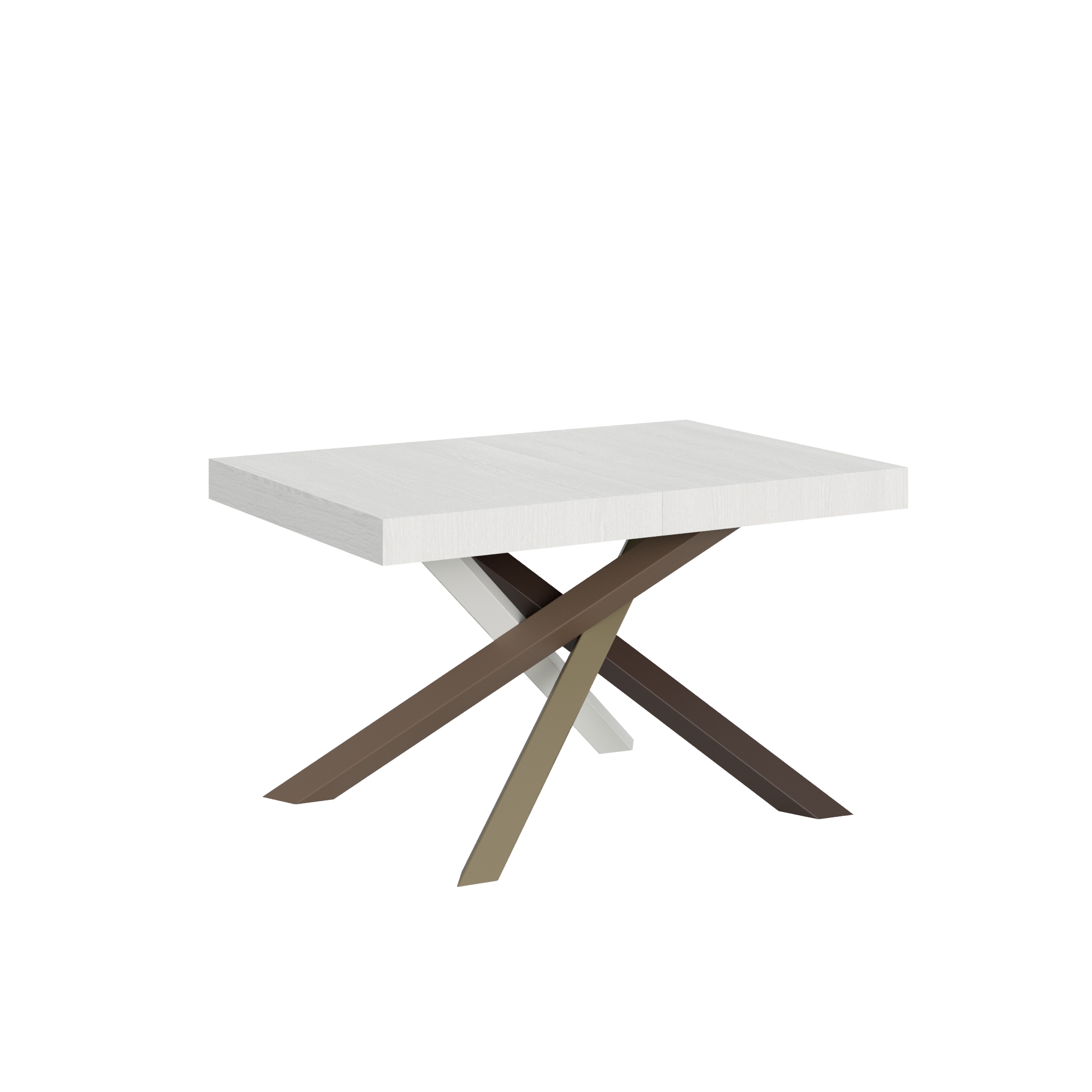 Table Extensible 90x140/244 Cm Volantis Structure Frêne Blanc 4/c