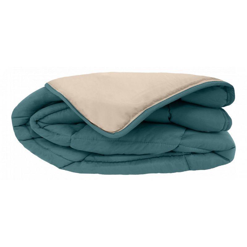 Couette Chaude Bicolore Gamme Microfibre "cocoon Non Feu - Norme Nf En Iso 12952" Toutes Dimensions Toison D'or