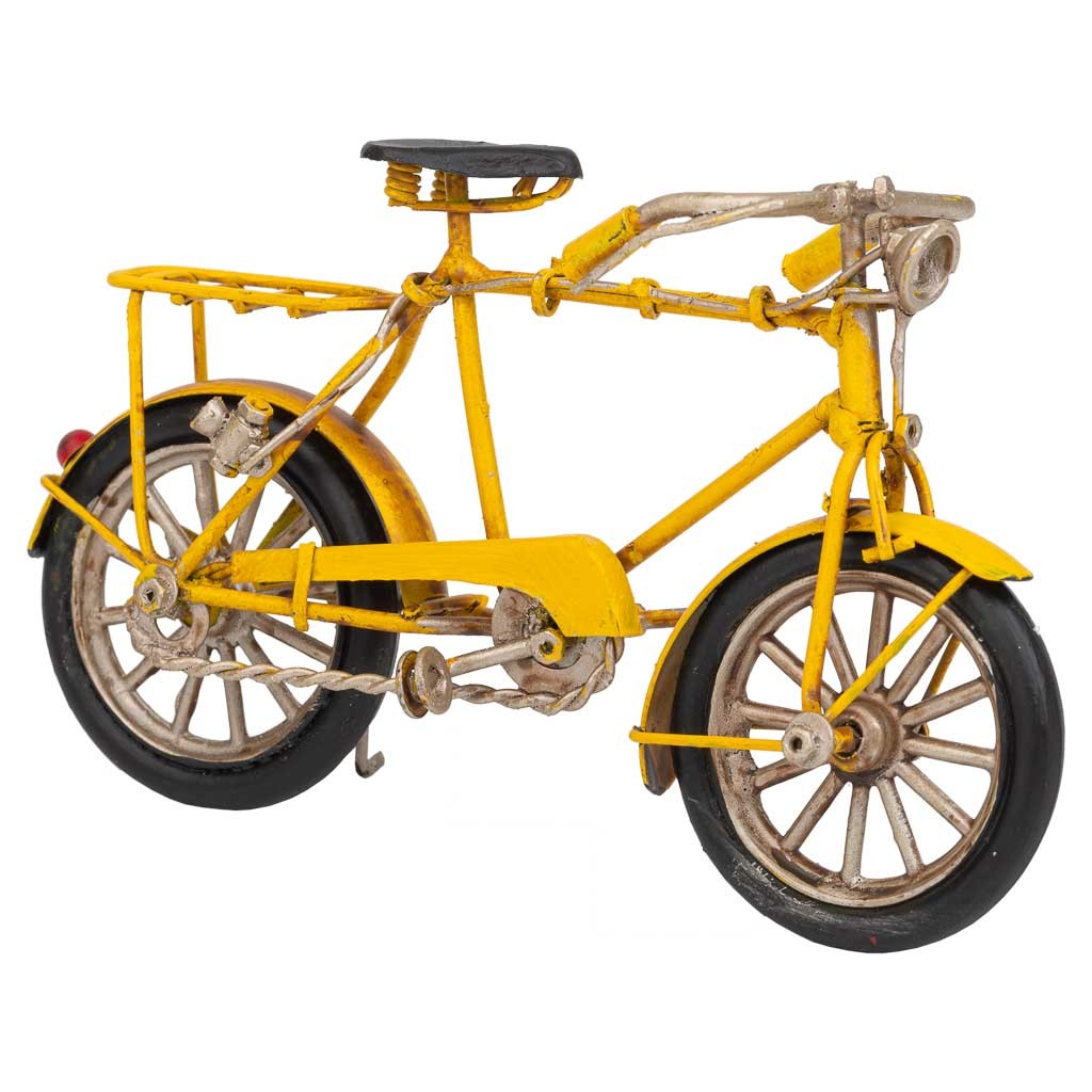 Vélo En Métal Jaune 16.5x5.5x8.5h