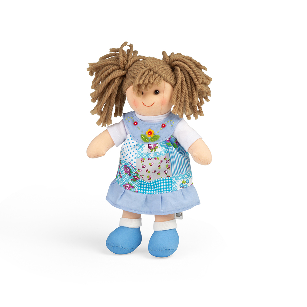 Bigjigs Toys, Poupée Sarah - Petite, Convient Aux ges Dès 9 Mois