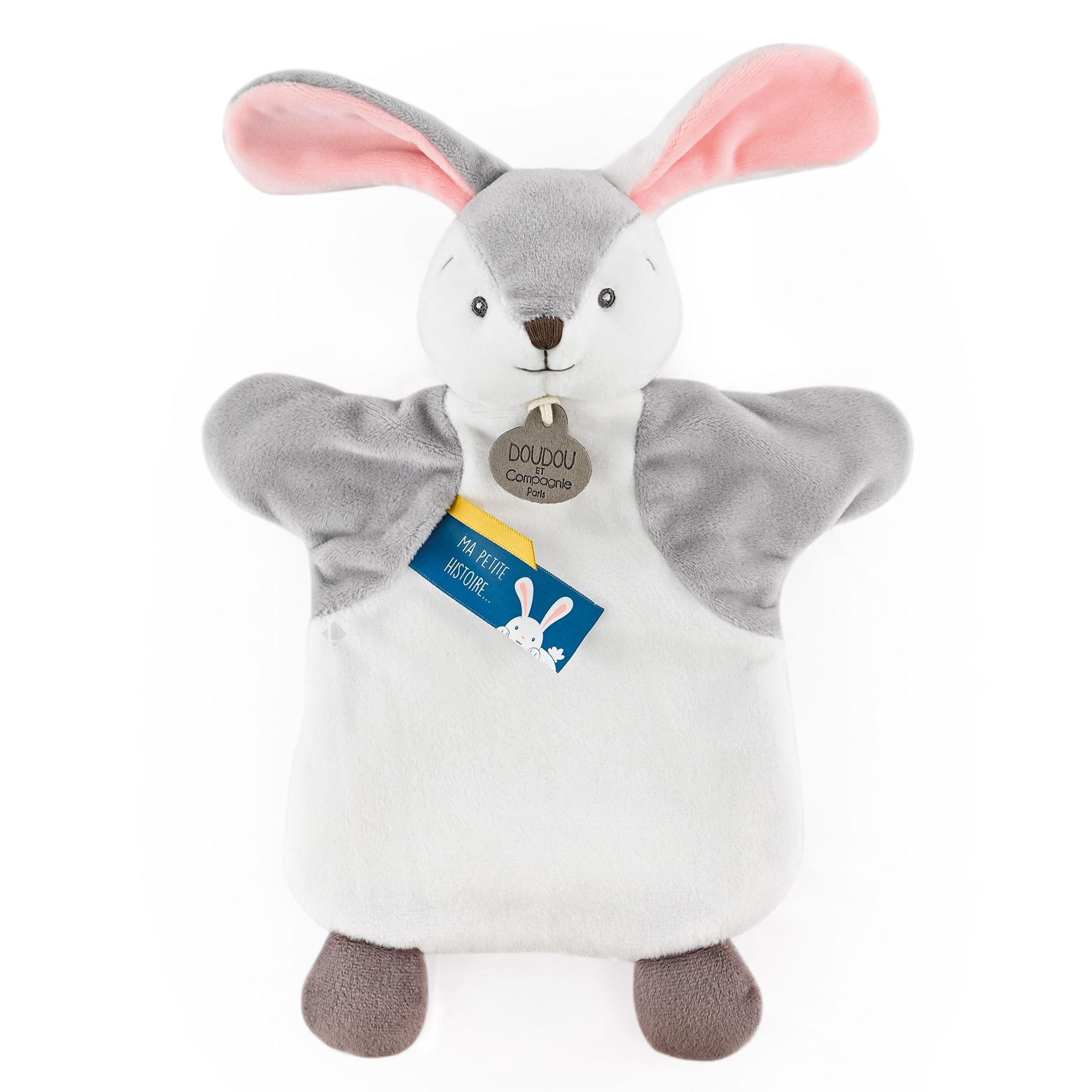 Doudou Marionnette 25 Cm Polyester Les Marionnettes Lapin Blanc