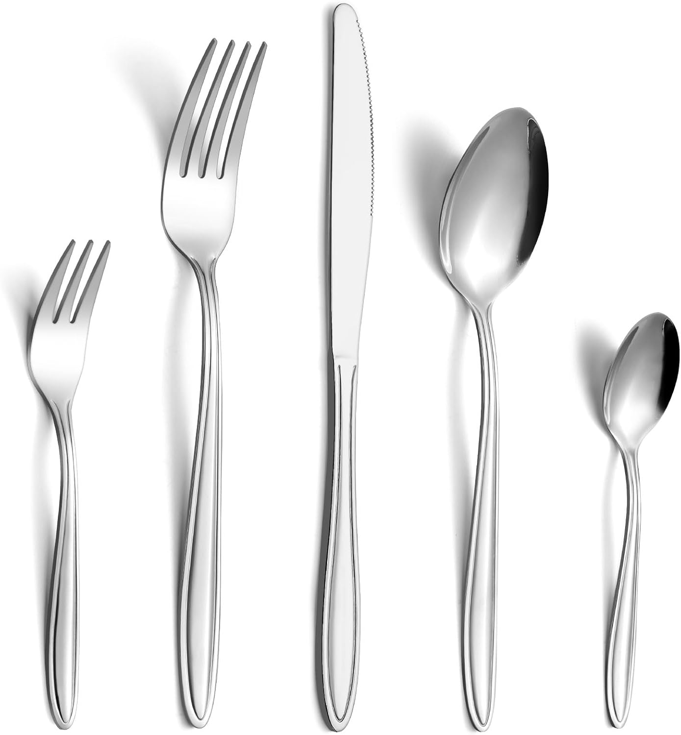 Lot De 30 Couverts En Acier Inoxydable Pour 6 Personnes - Poli Miroir
