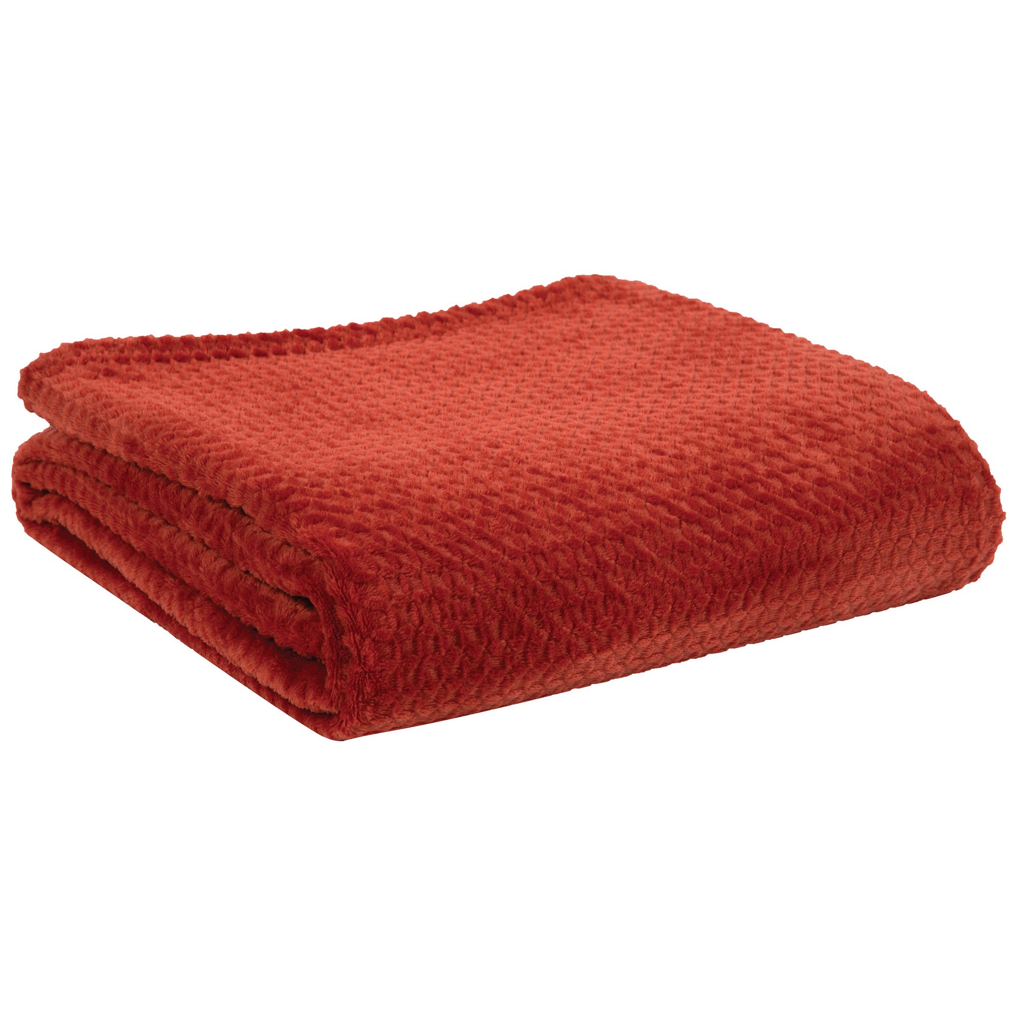 Plaid 130x160 Cm Polyester Terracotta