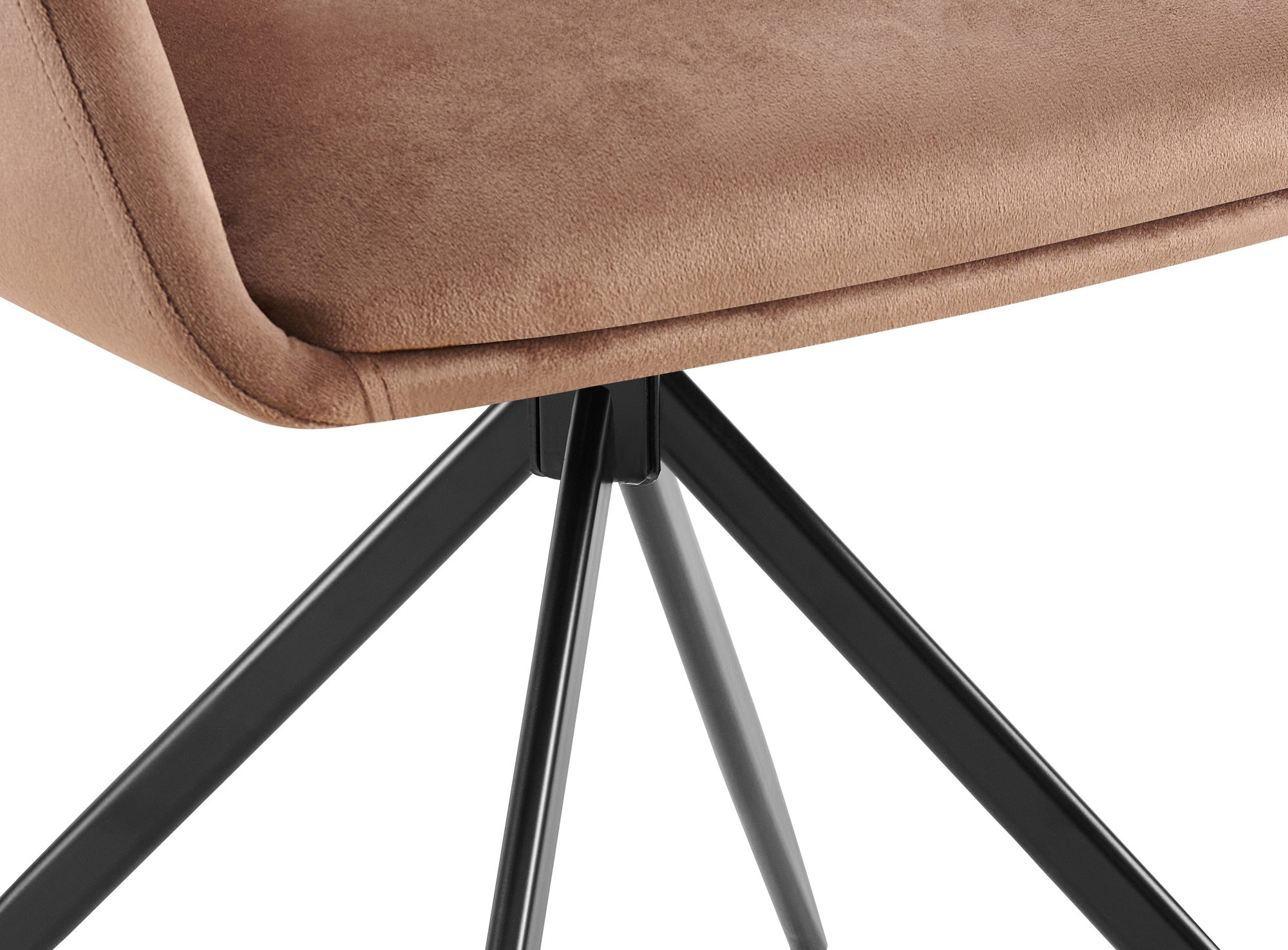 Chaise De Salle À Manger En Velours Olema Brun