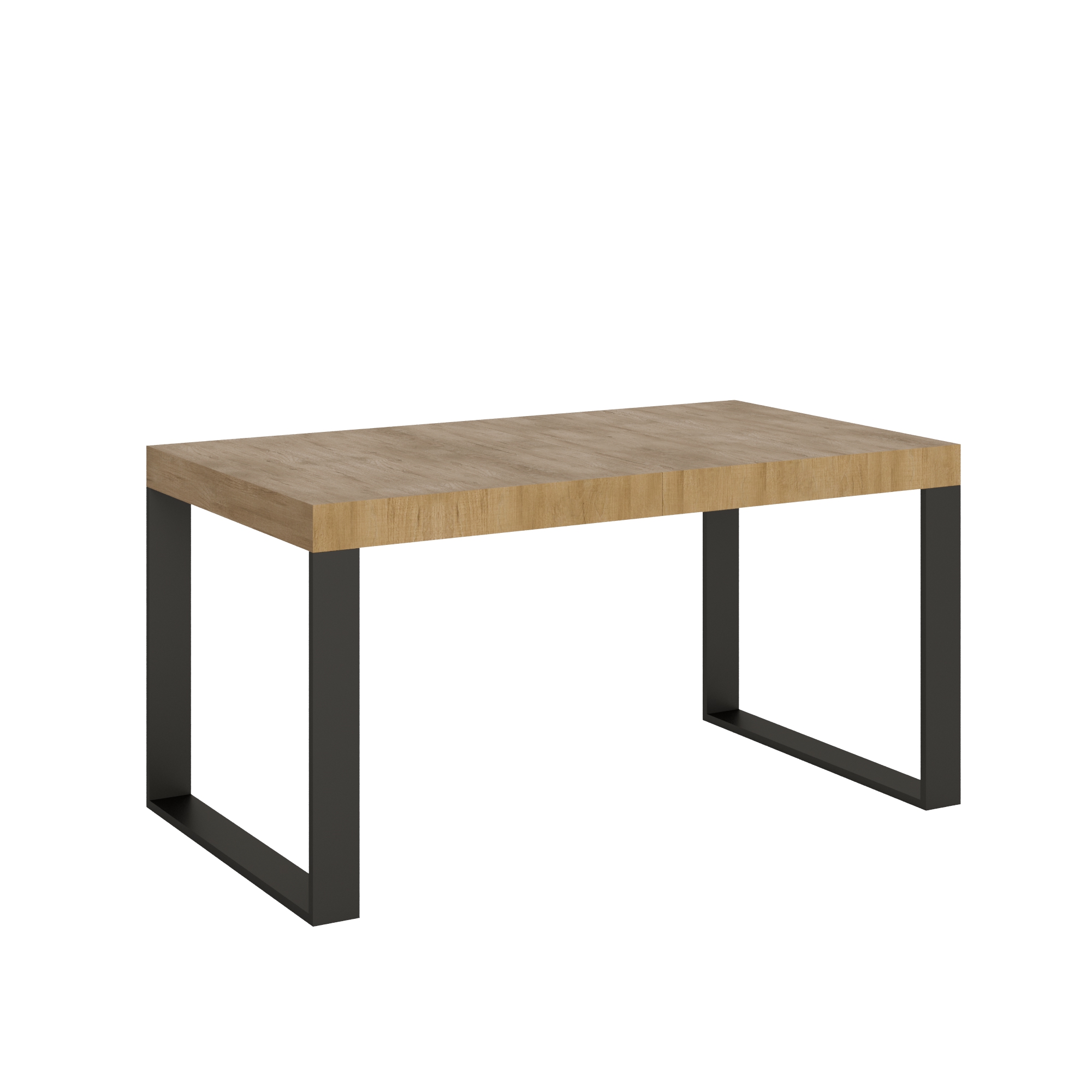 Table Extensible 90x160/420 Cm Tecno Quercia Natura Structure Anthracite