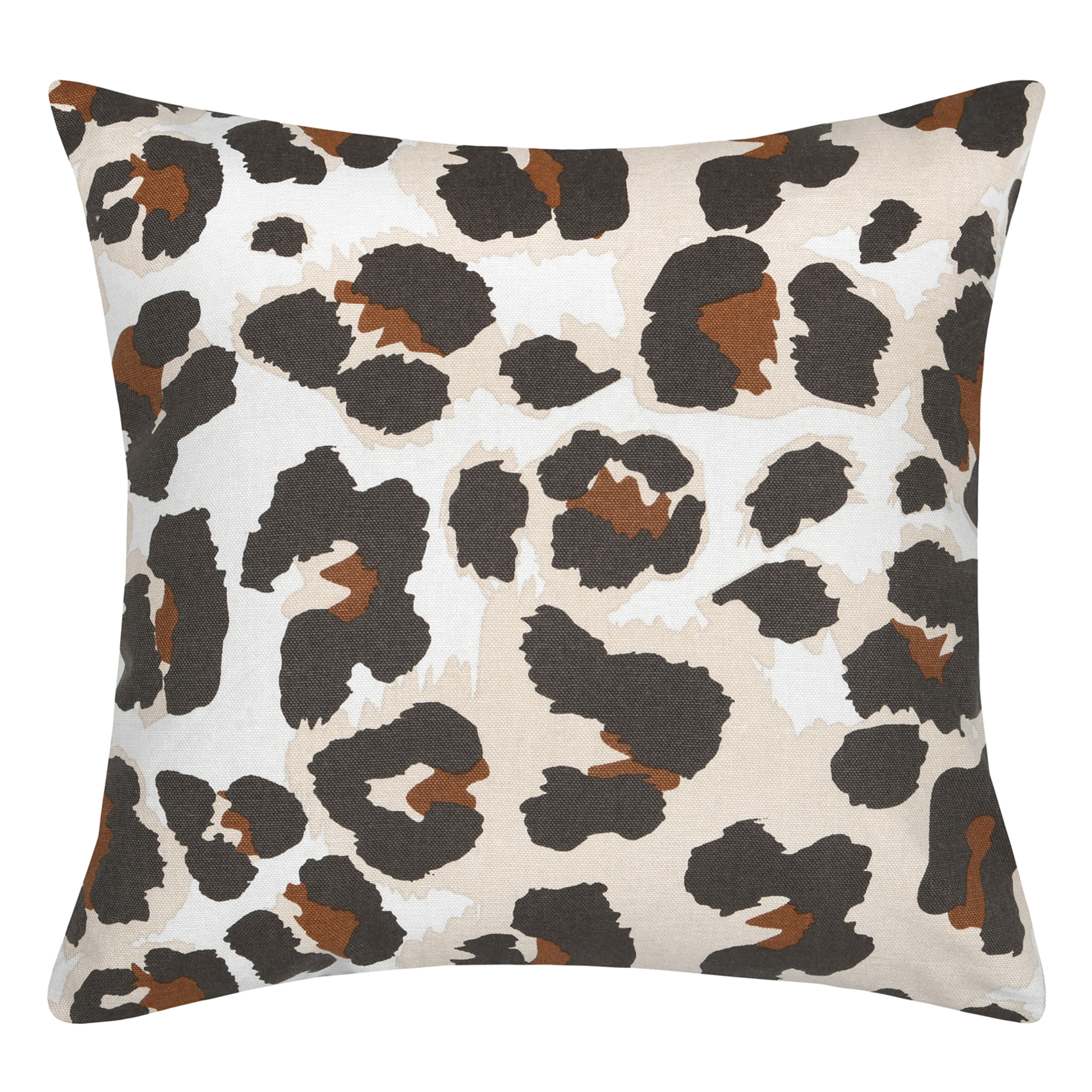 Housse De Coussin Imprimée Motif Léopard Marron Foncé 40x40 Cm