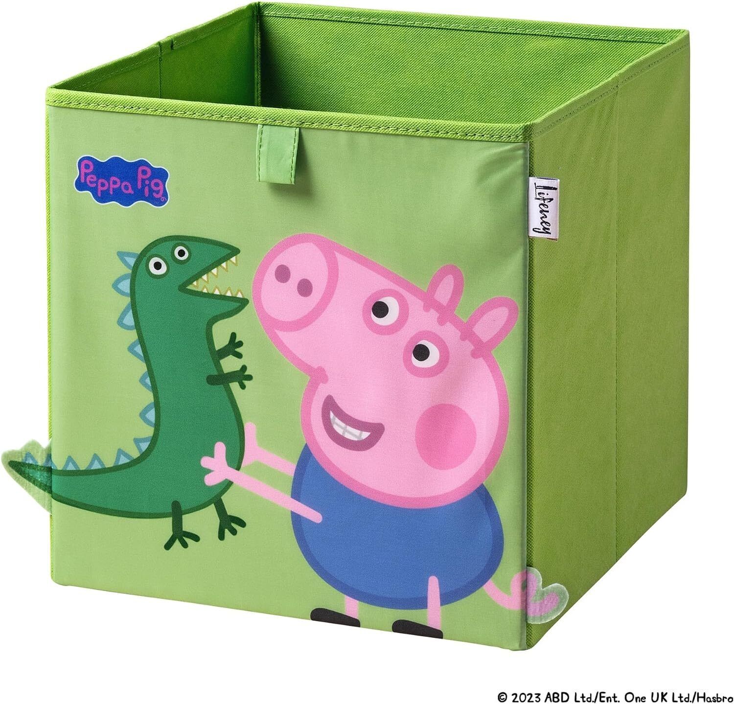Boîte De Rangement Verte Dinosaure Compatible Kallax Peppa Pig