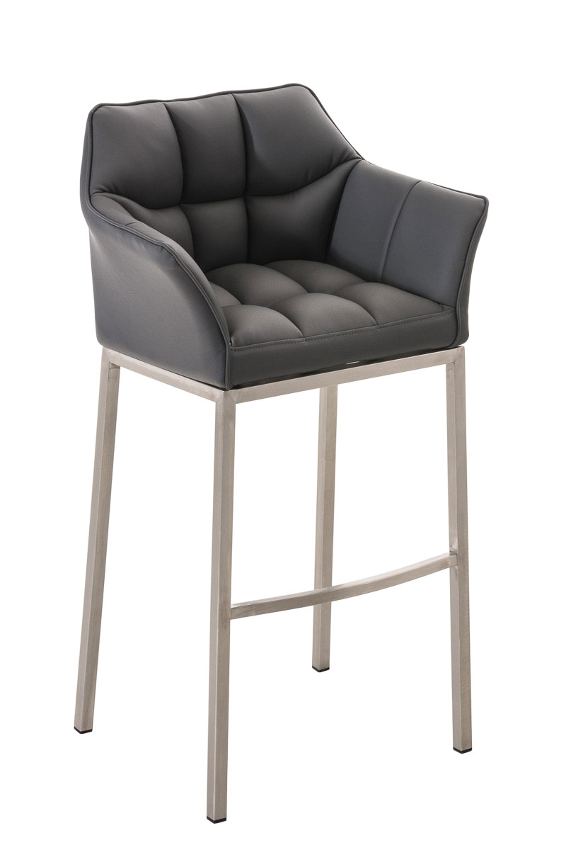 Tabouret De Bar Damaso E Avec Structure À 4 Pieds Gris