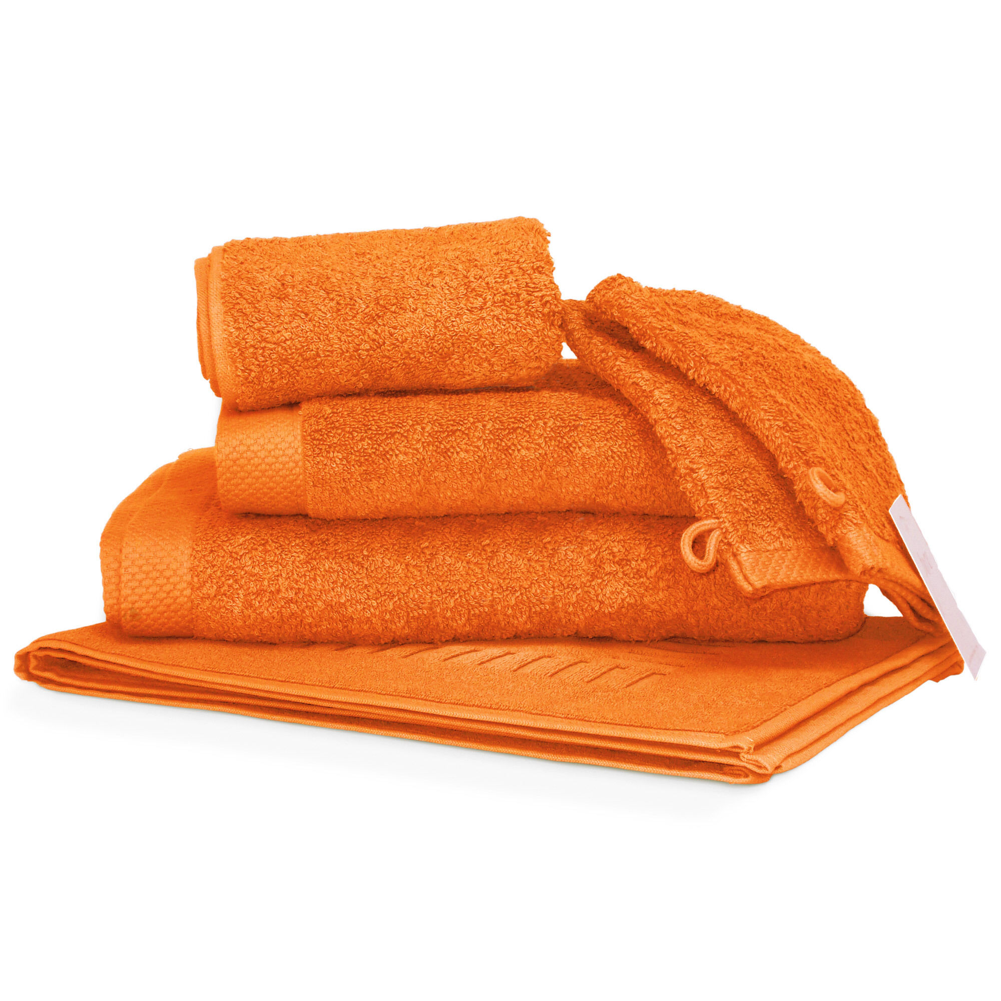 Parure De Bain 6 Pièces Pure Orange 550g/m2
