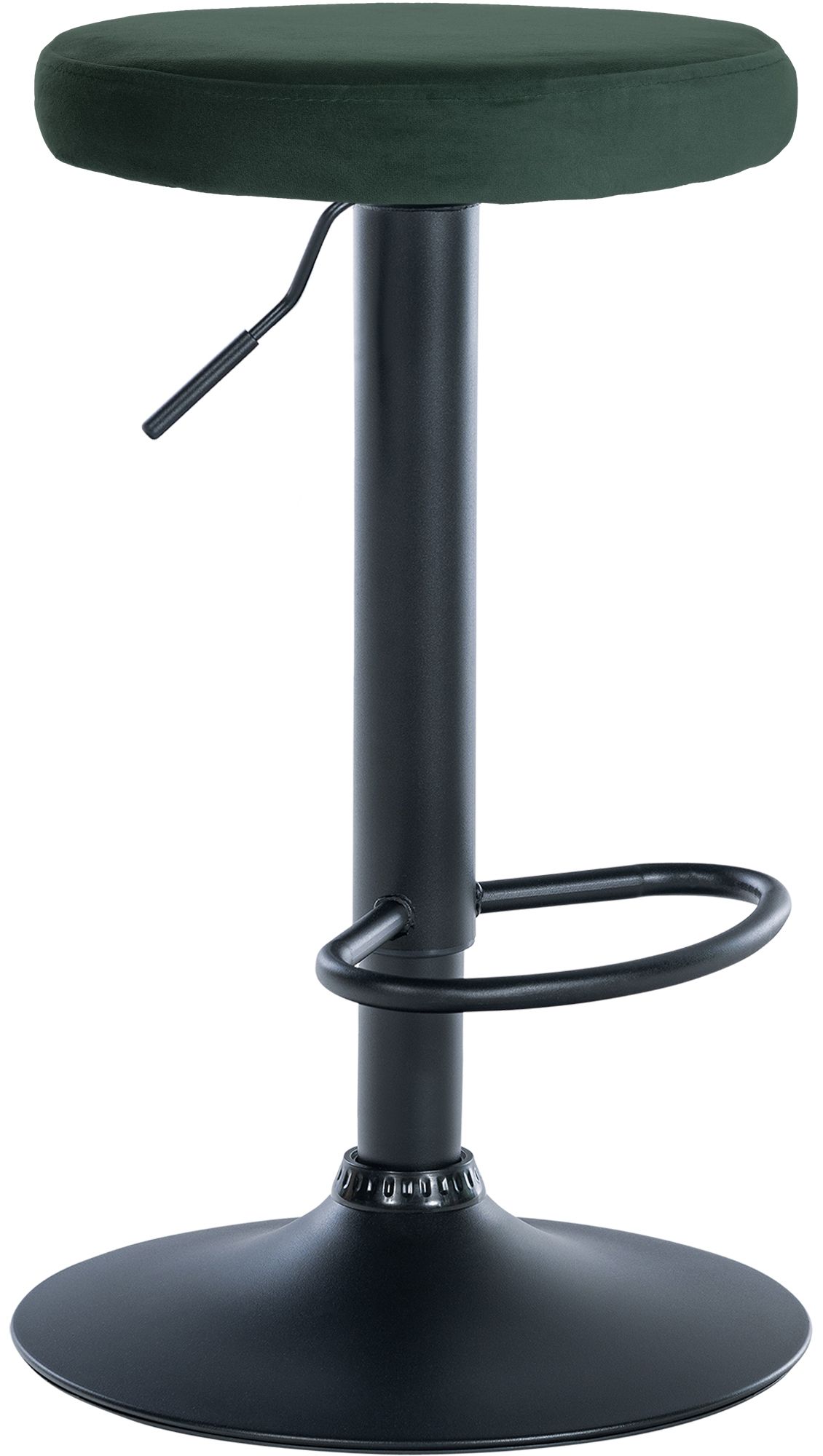 Tabouret De Bar Ponte Velours Noir Vert