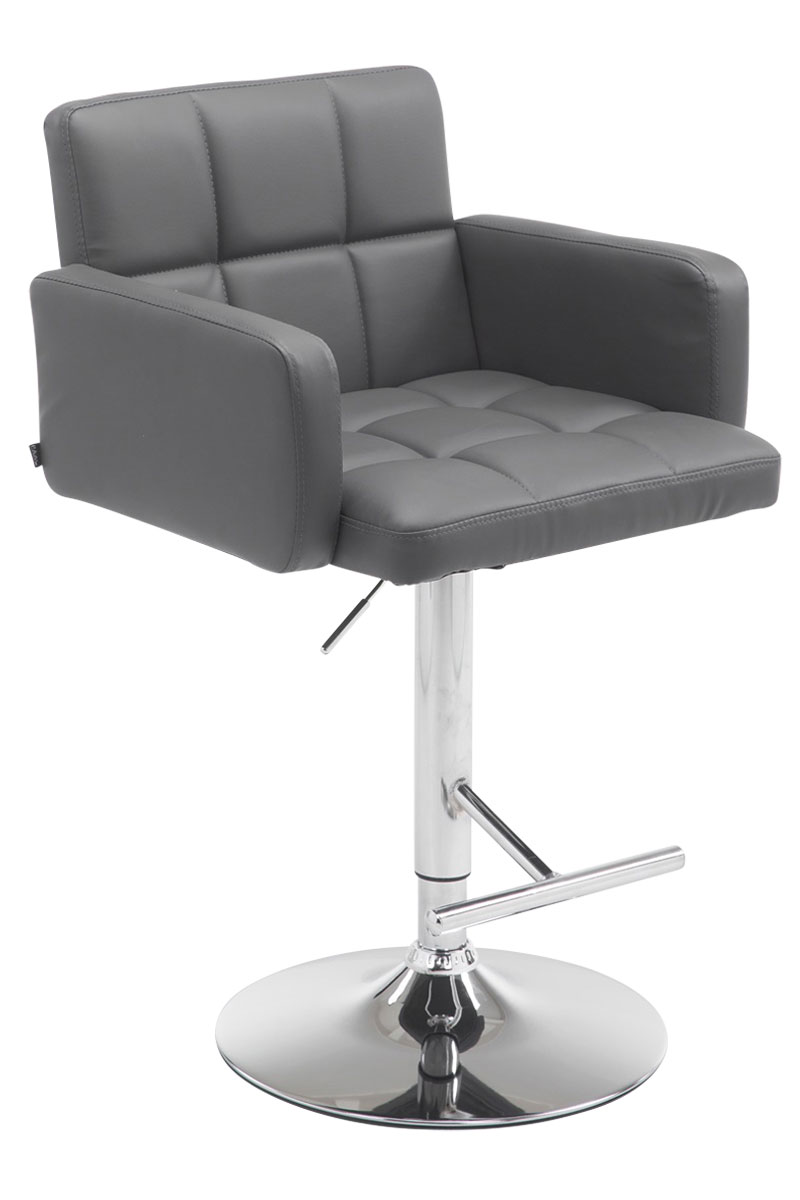 Tabouret De Bar Los Angeles Simili Cuir C Gris
