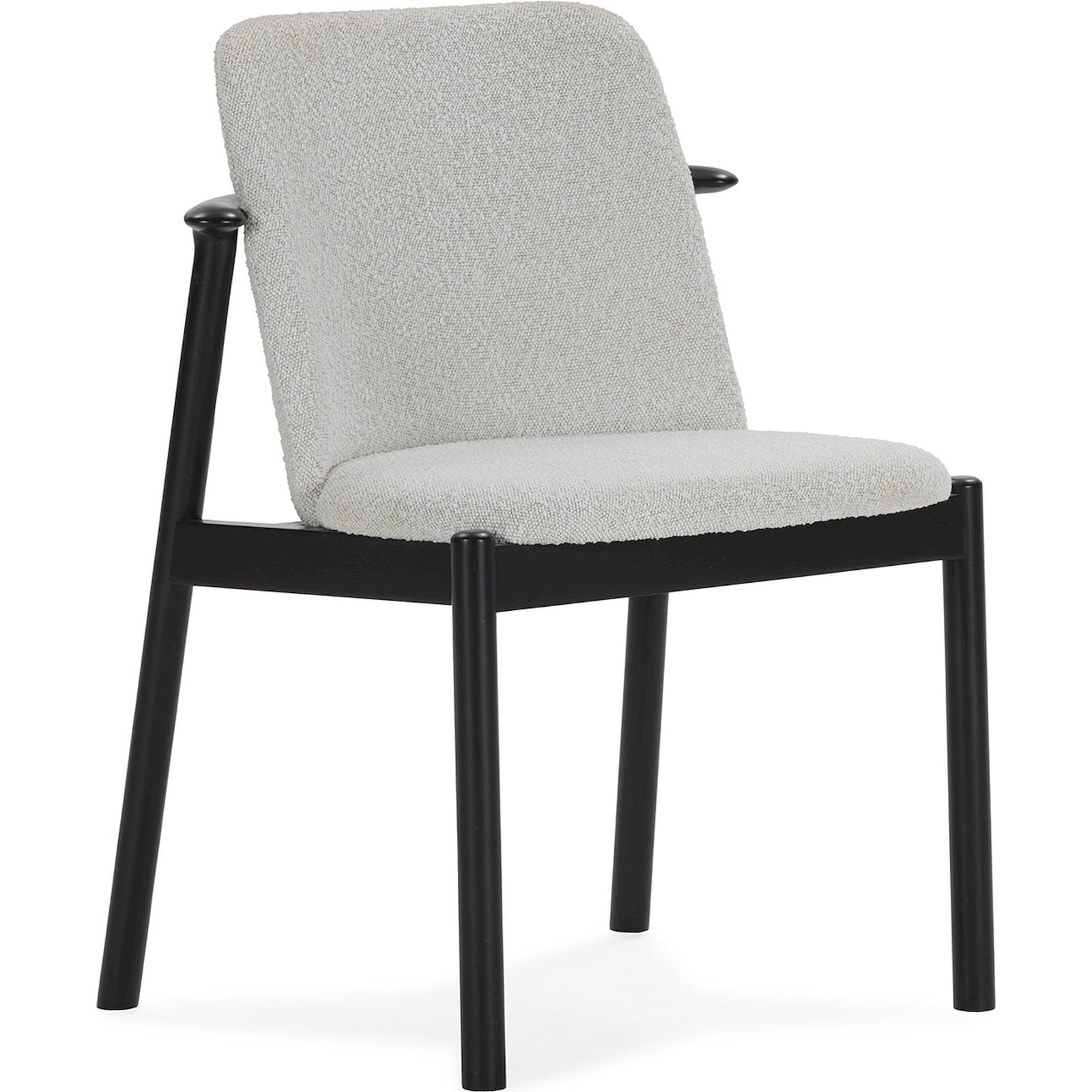 Chaise En Hêtre Et Tissu Noir Blanc - Noir Et Blanc