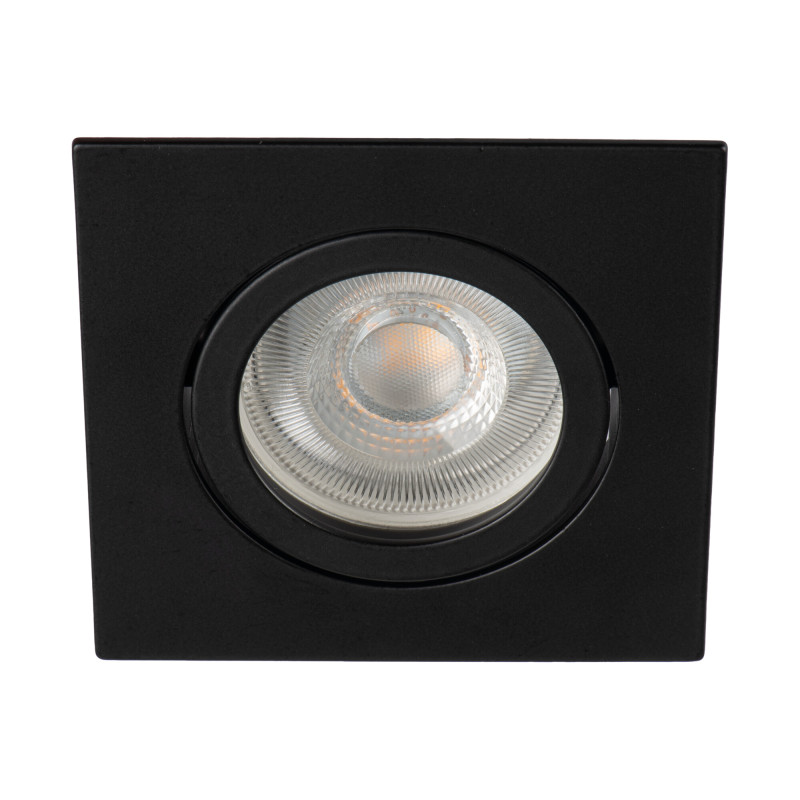 Spot Encastré Plafond - Carré Noir - Aluminium - Orientable 30° - Dalla Dtl-b