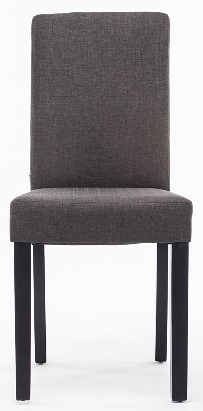 Lot De 2 Chaises De Salle À Manger Ina Tissu Noir Gris Foncé