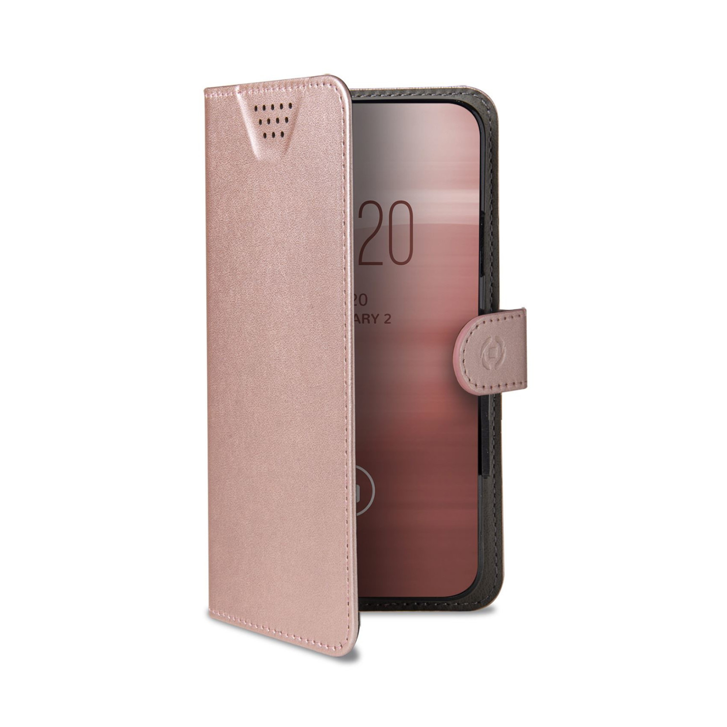 Celly Wally One Xl Custodia Per Cellulare 12,7 Cm (5") Custodia Flip A Libro Rosa