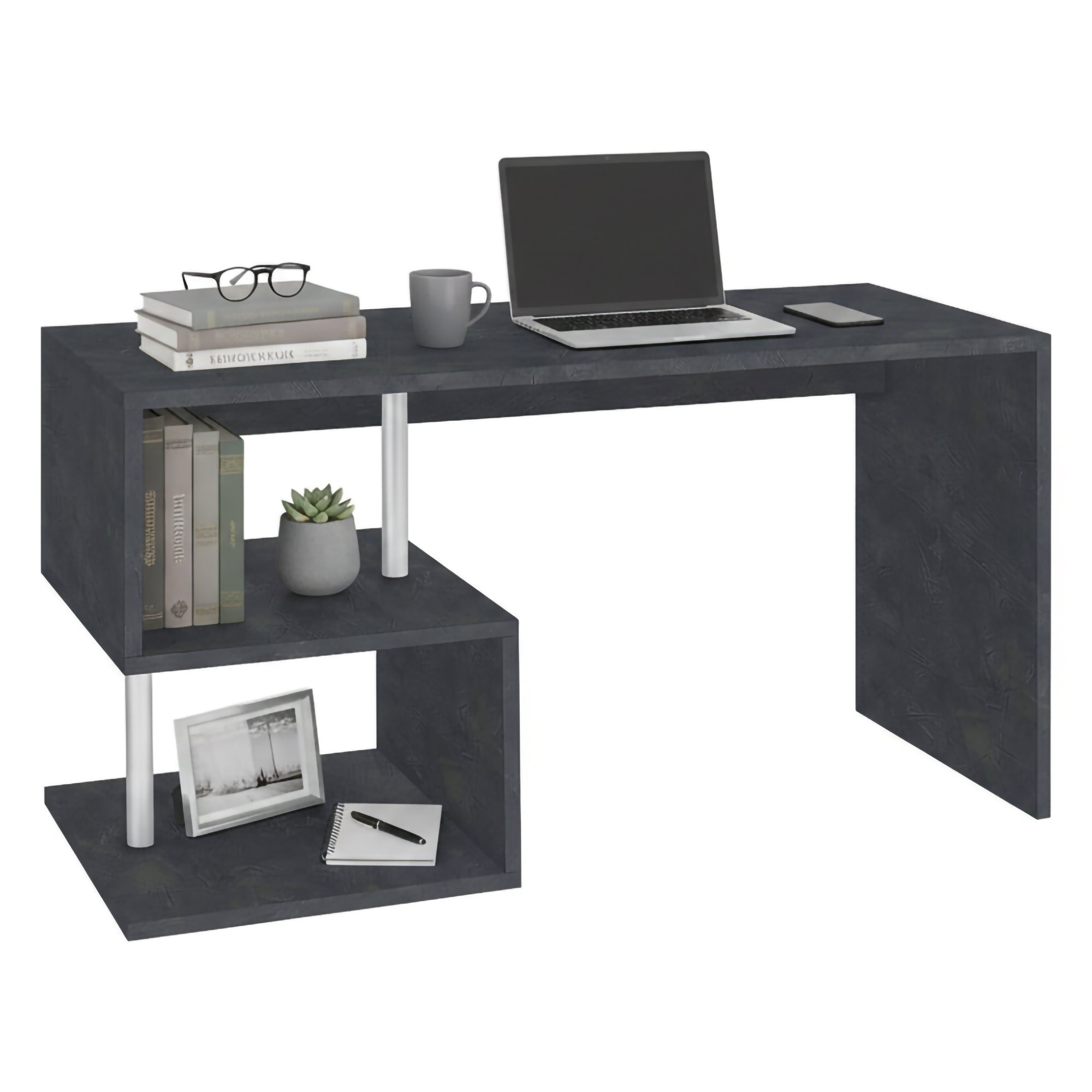 Bureau,effet Bois,ardoise,140x60h78 Cm