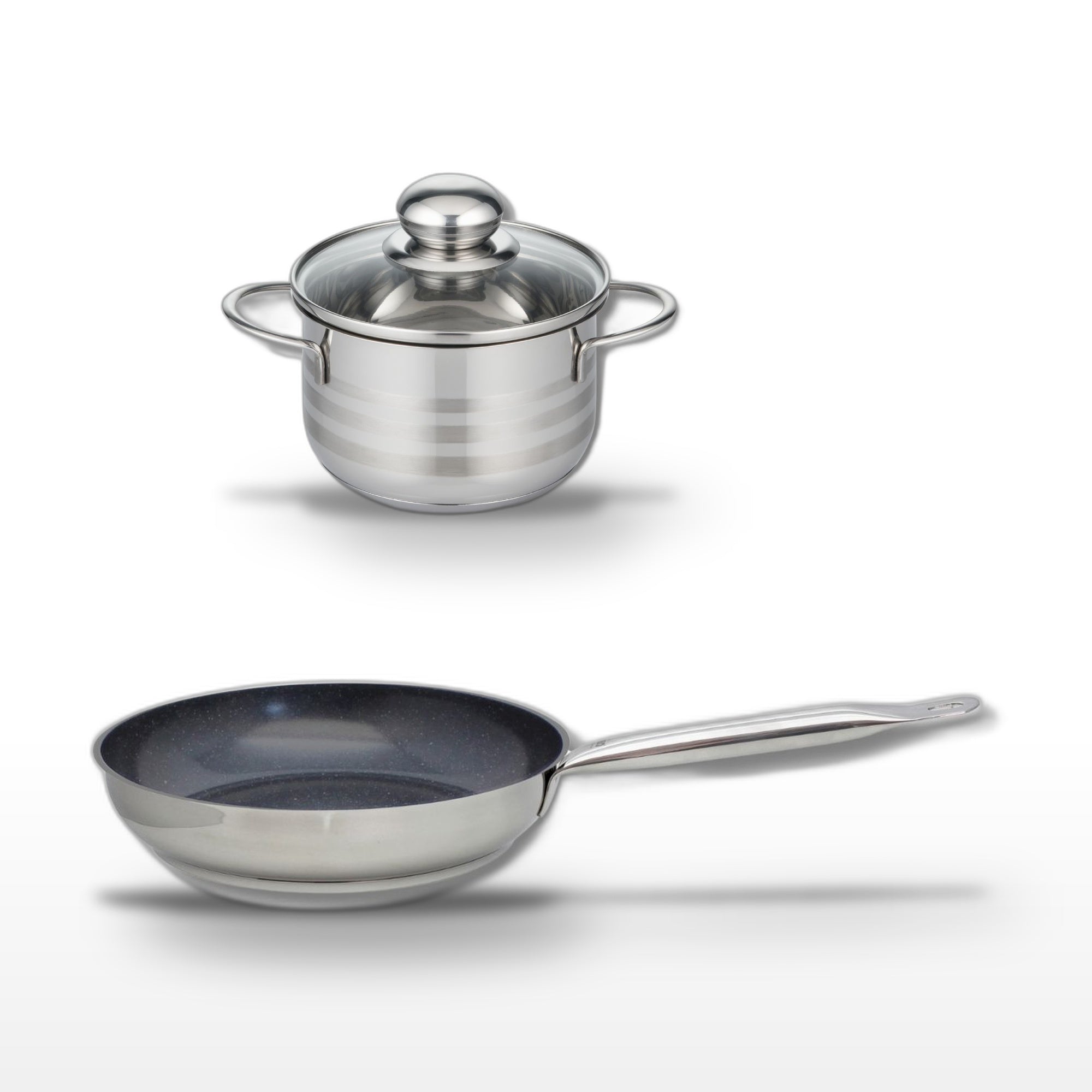 Batterie De Cuisine 1 Poêle 28cm + 1 Faitout 16cm