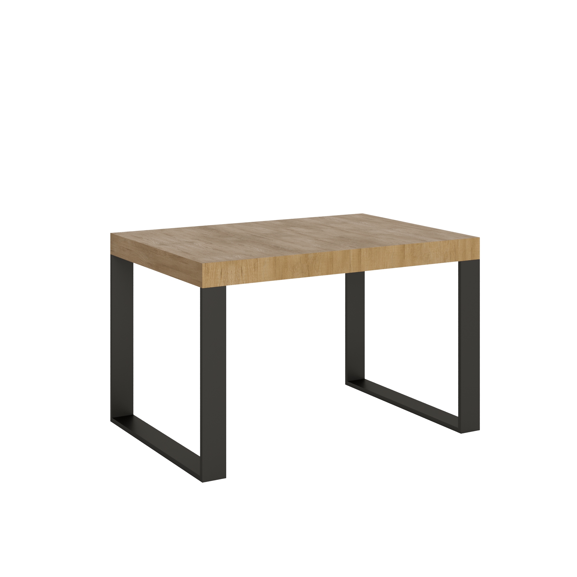 Table Extensible 90x120/224 Cm Tecno Quercia Natura Structure Anthracite