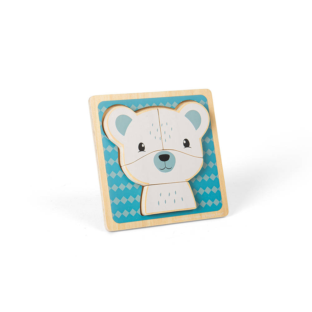 Bigjigs Toys, Puzzle Ours Polaire, Adapté Aux ges Dès 12 Mois