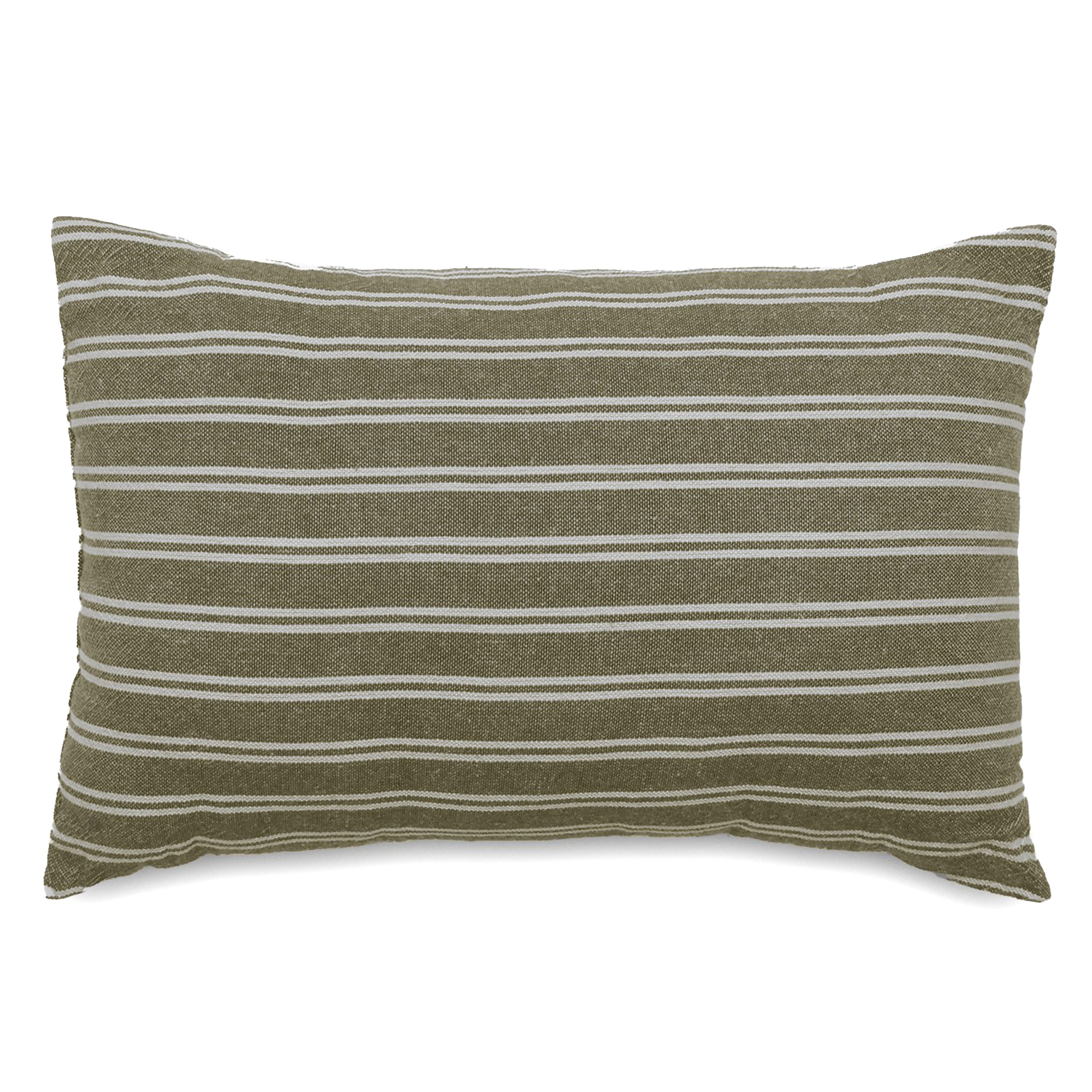 Coussin De Plage Coton Lavé 20x30 Cm Collection Lili Foutas Vert Kaki