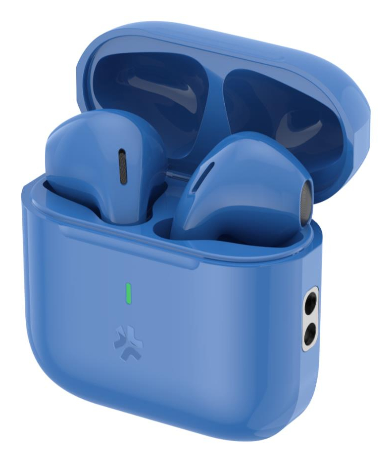 Celly Compact Casque True Wireless Stereo (tws) Ecouteurs Appels/musique Usb Type-c Bluetooth Bleu