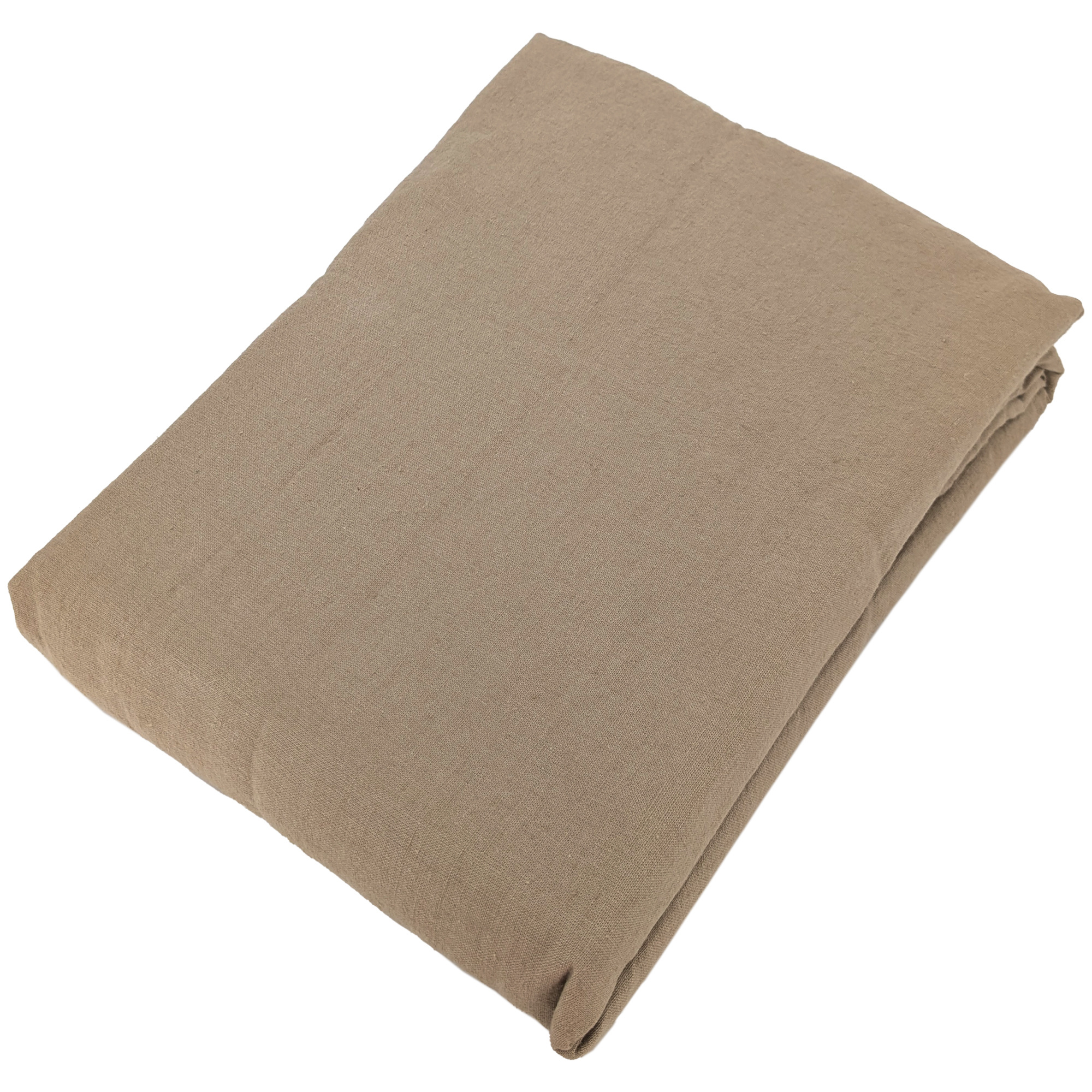 Drap Housse 140x190 Cm Mousseline De Coton Opera Marron Camel