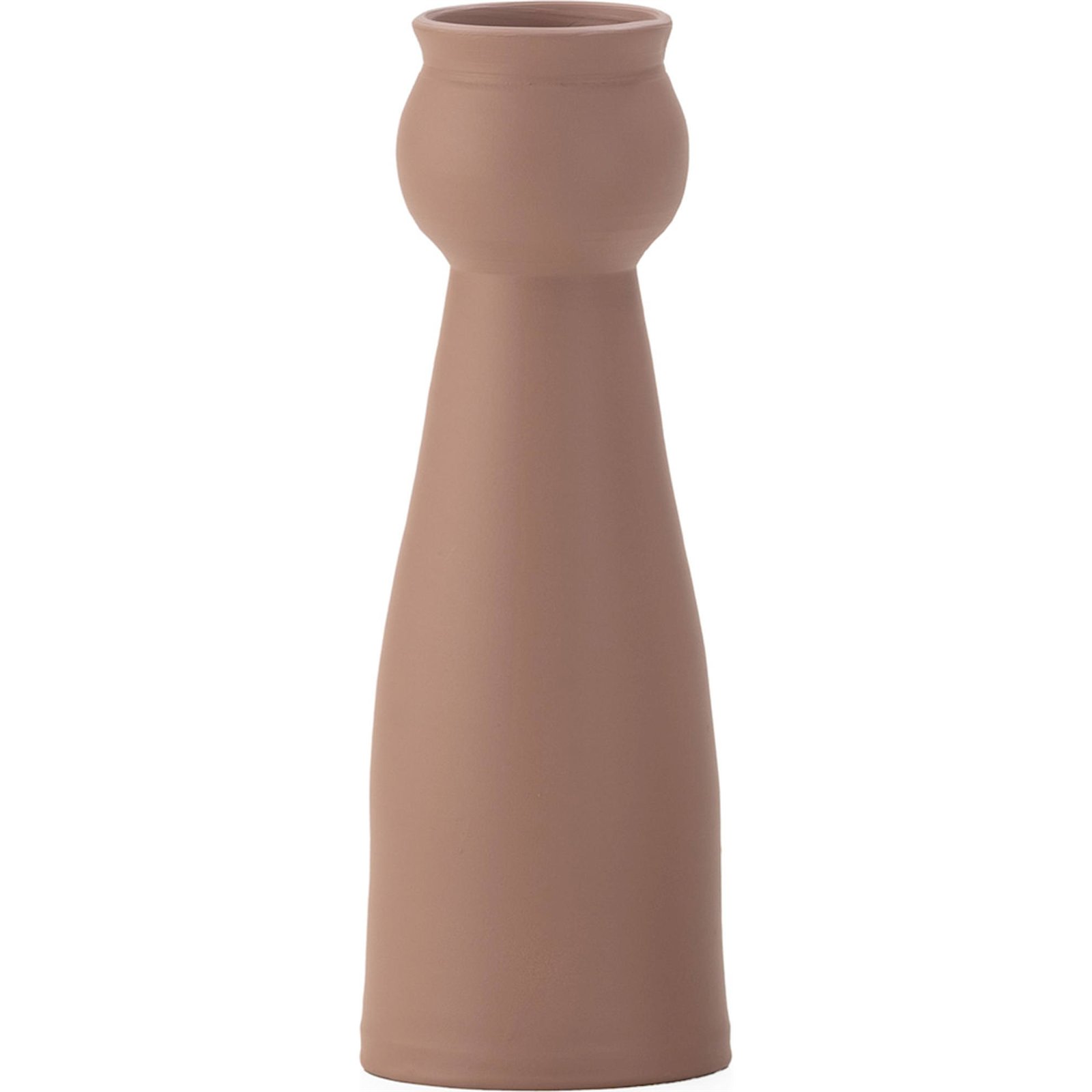 Vase En Argile Rougeâtre Design Épuré Pour Décoration Intérieure - Rouge Argile Naturel