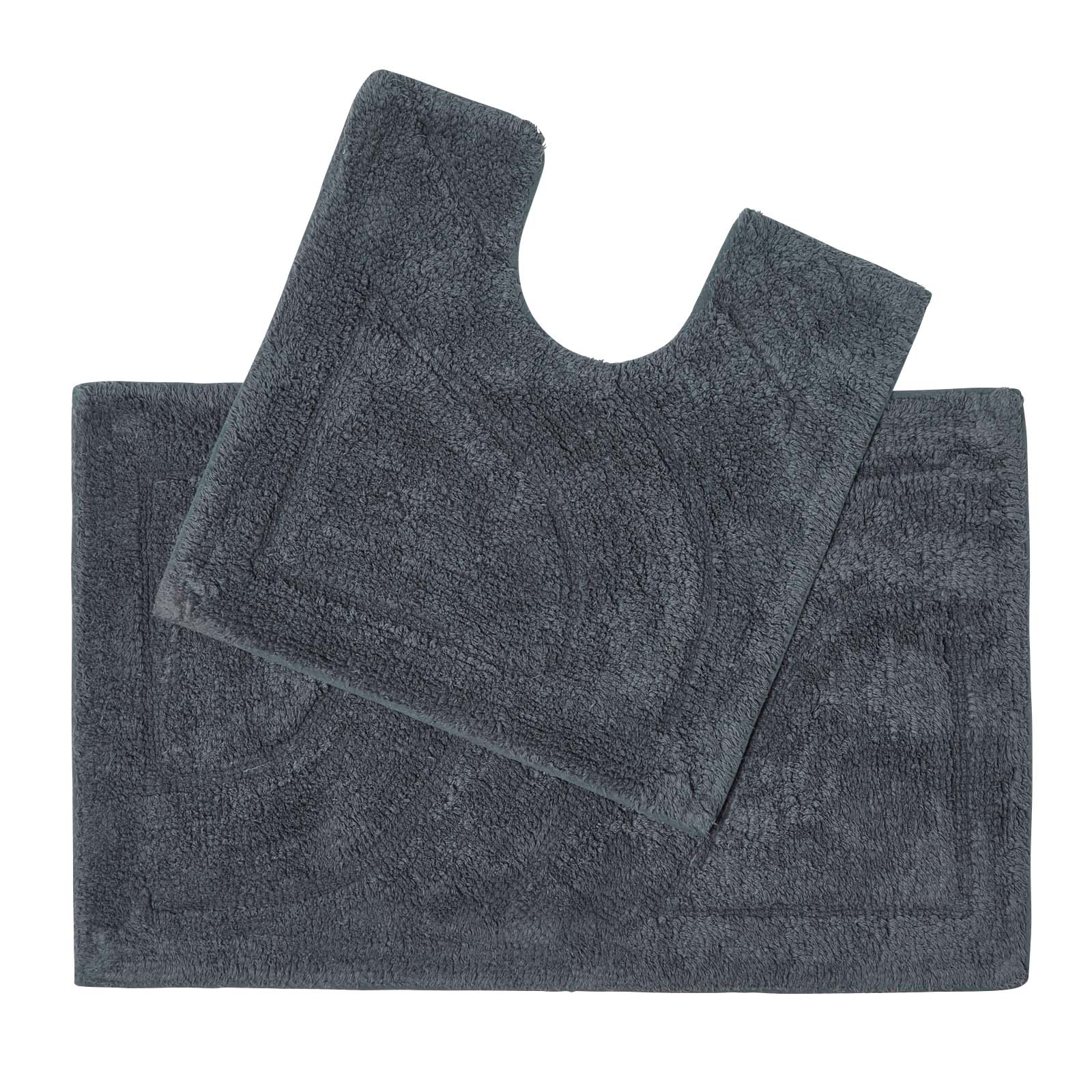 Tapis De Bain Et Tapis Contour Wc Gris Homescapes