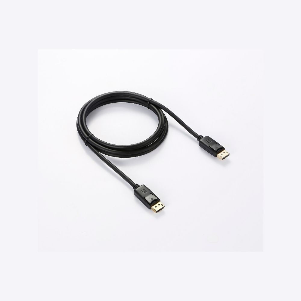 Câble Displayport Male/male 1.4 Avec Système De Verrouillage - 2m - Compatible 8k - Noir