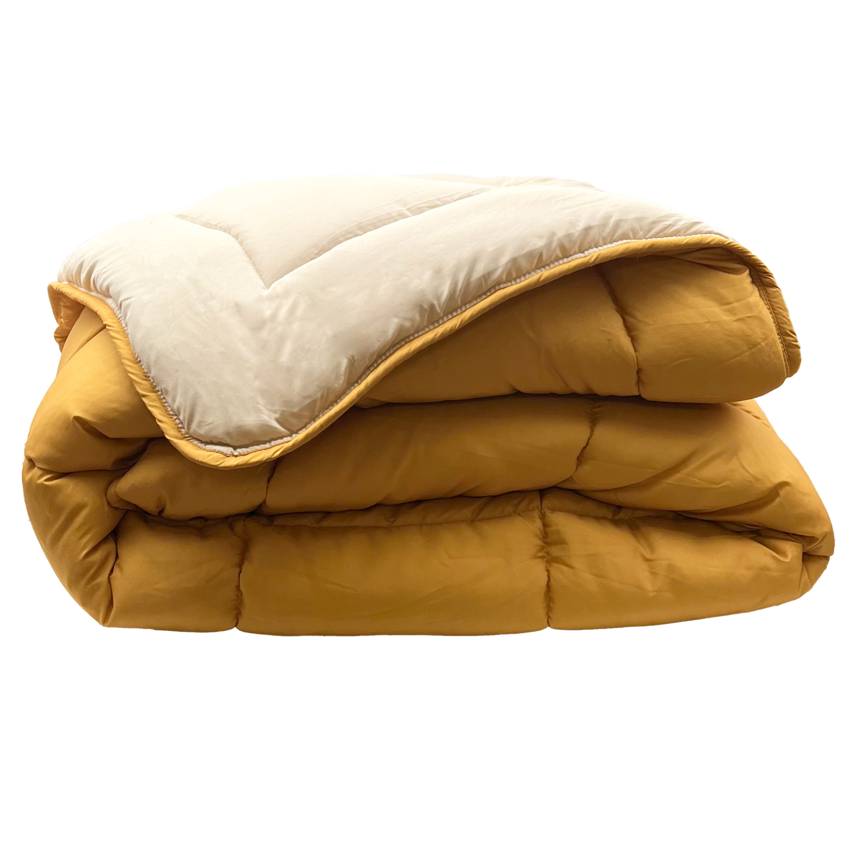 Couette Légère Réversible Bicolore En Microfibre 200 Gr/m² Jaune 140x200 Cm