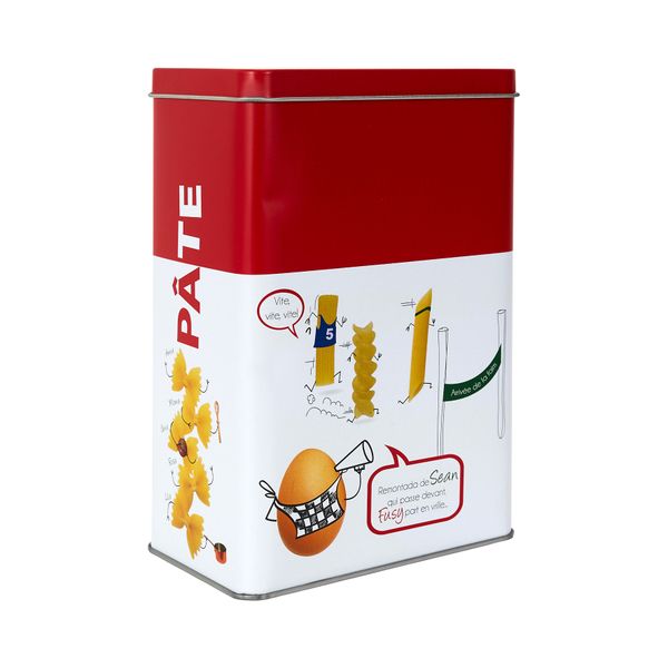 Boite Metal - Cook Concept - Ludique - Rouge Et Blanc