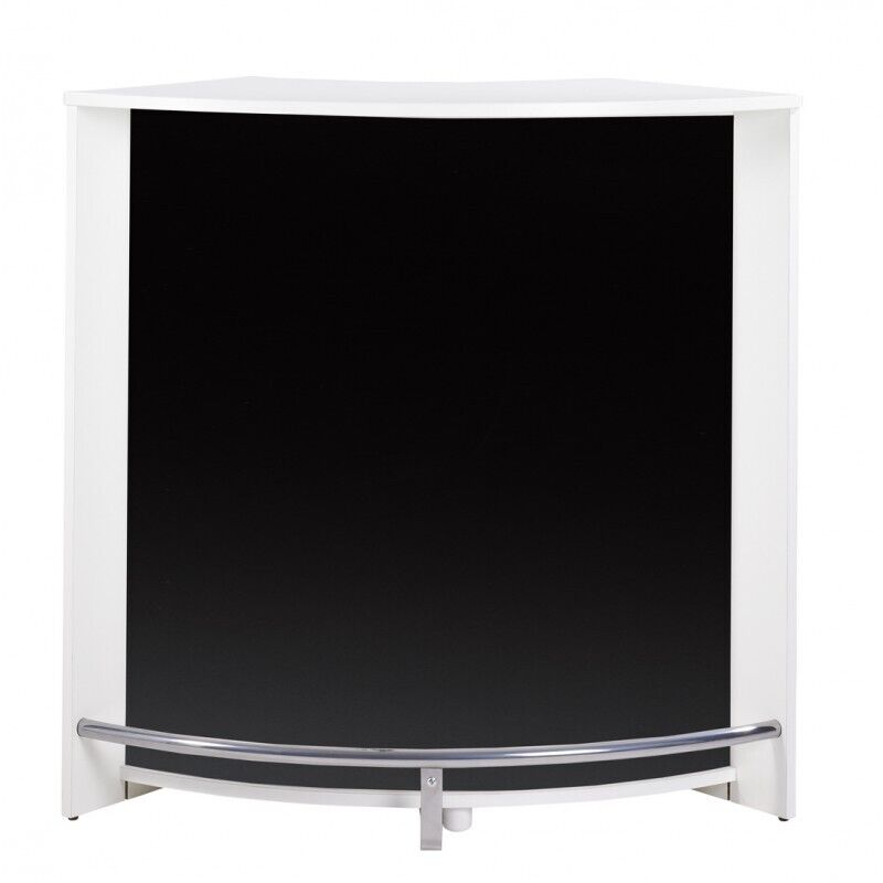 Meuble Bar Beaux Meubles Pas Chers 2 Tablettes Repose Pieds Métal Blanc