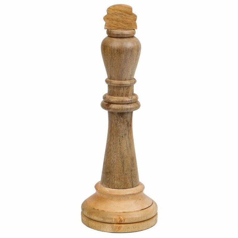 Figurine Décorative Alexandra House Living Marron Bois De Manguier Jeu D'échecs 15 X 40 X 15 Cm