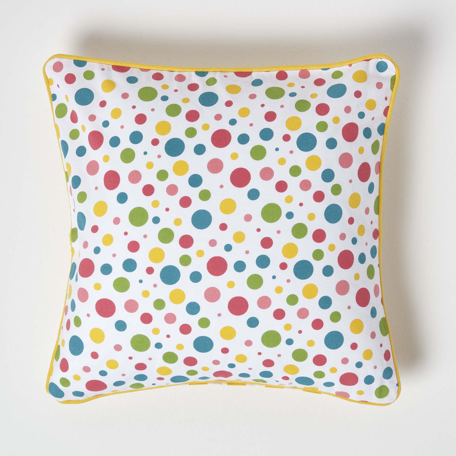 Housse De Coussin En Coton À Pois Multicolores, 45x45cm - Homescapes