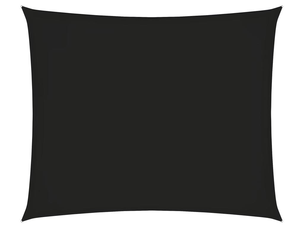 Voile Toile D'ombrage Parasol Tissu Oxford Rectangulaire 3,5 X 4,5 M Noir 02_0009645