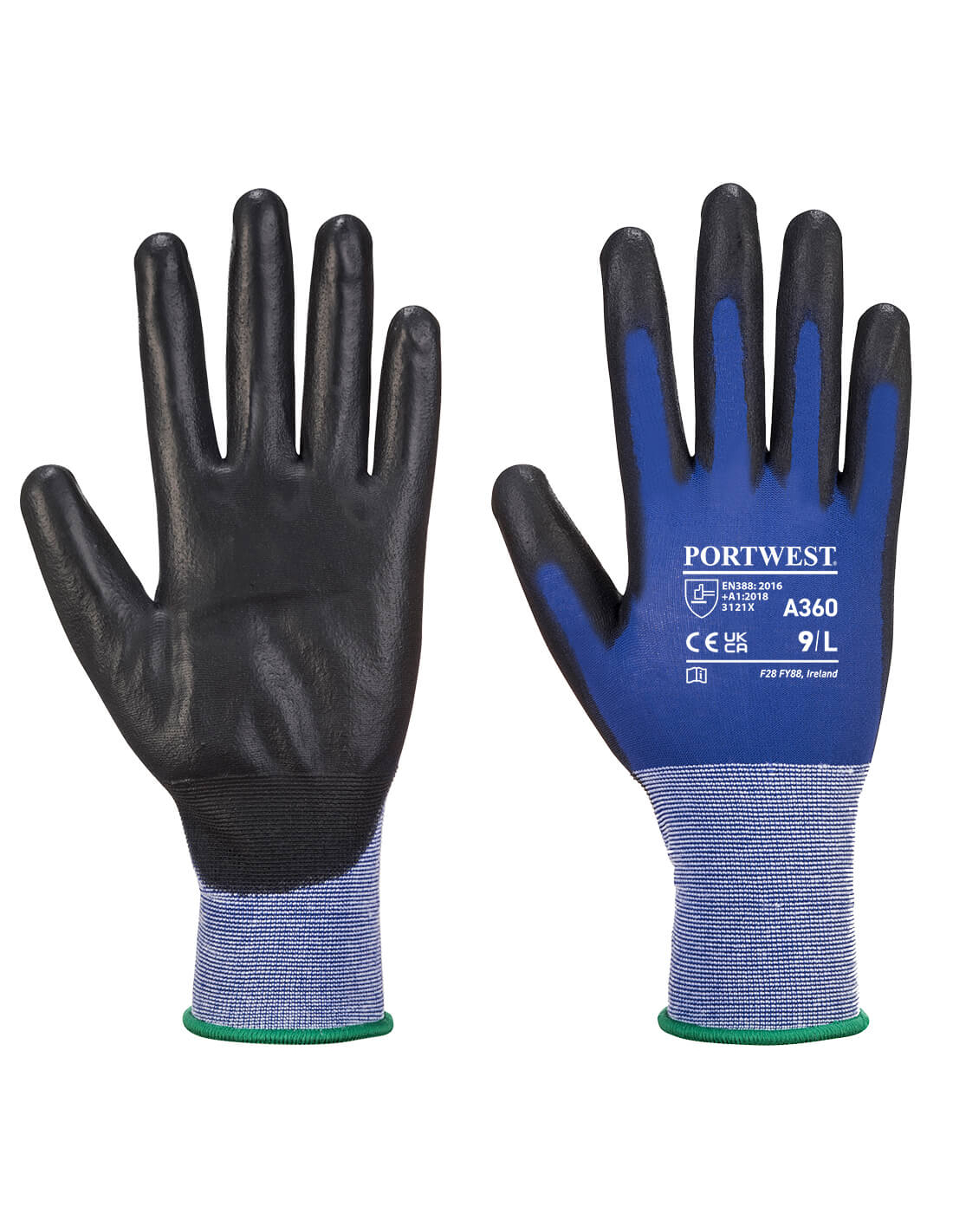 Gant Senti-flex Couleur: Bleu/noir Taille L - Portwest
