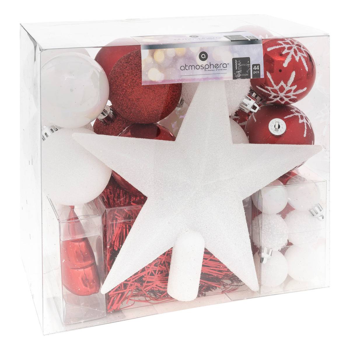 Kit De Sapin "colorama De Noël" 44 Pièces Blanc/rouge - Feeric Lights & Christmas