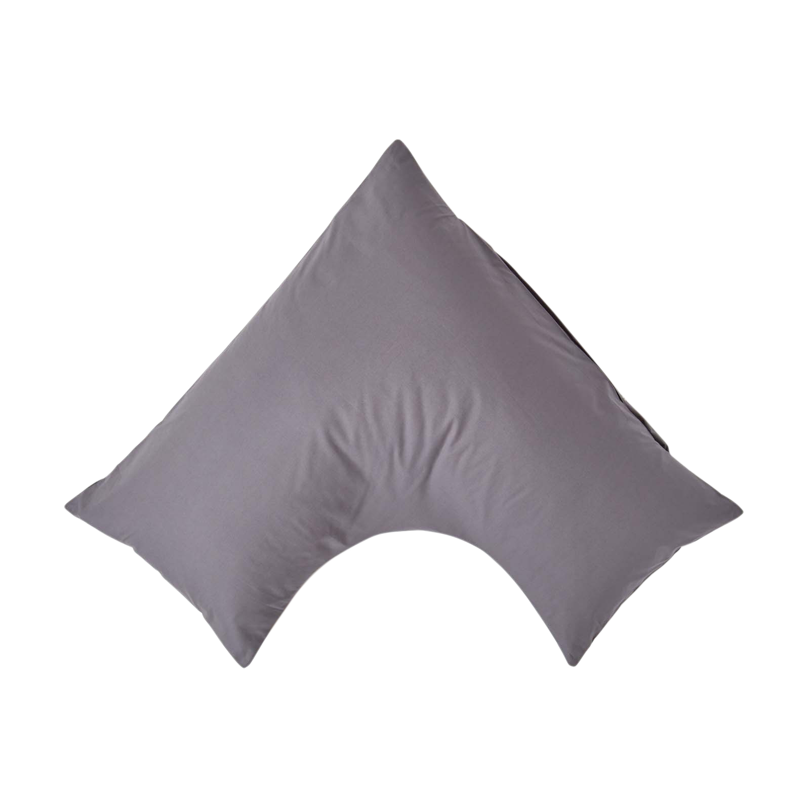 Taie D'oreiller Forme V Gris Fonce Coton Égyptien 200tc Homescapes