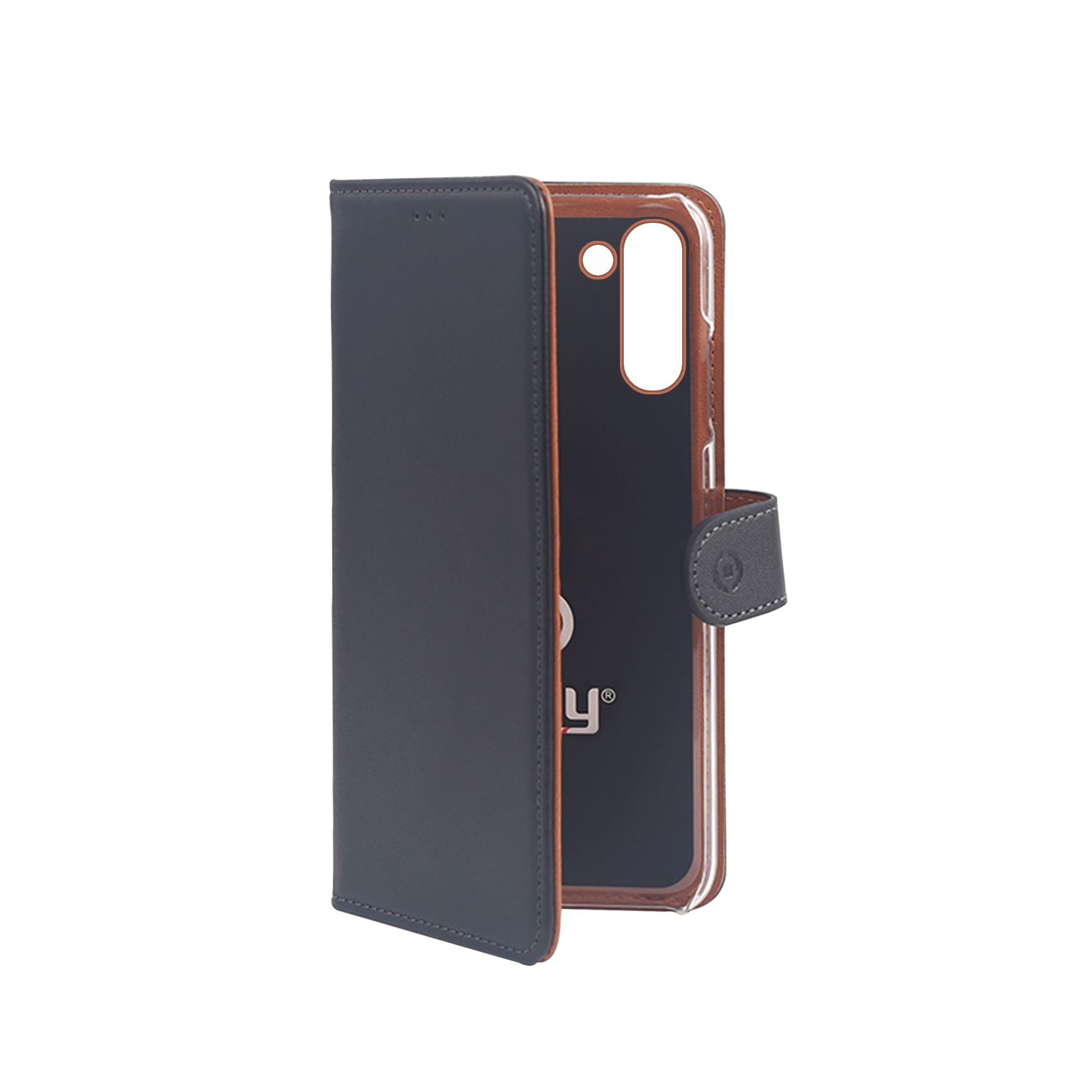 Celly Wally Coque De Protection Pour Téléphones Portables 16 Cm (6.3") Folio Noir, Marron