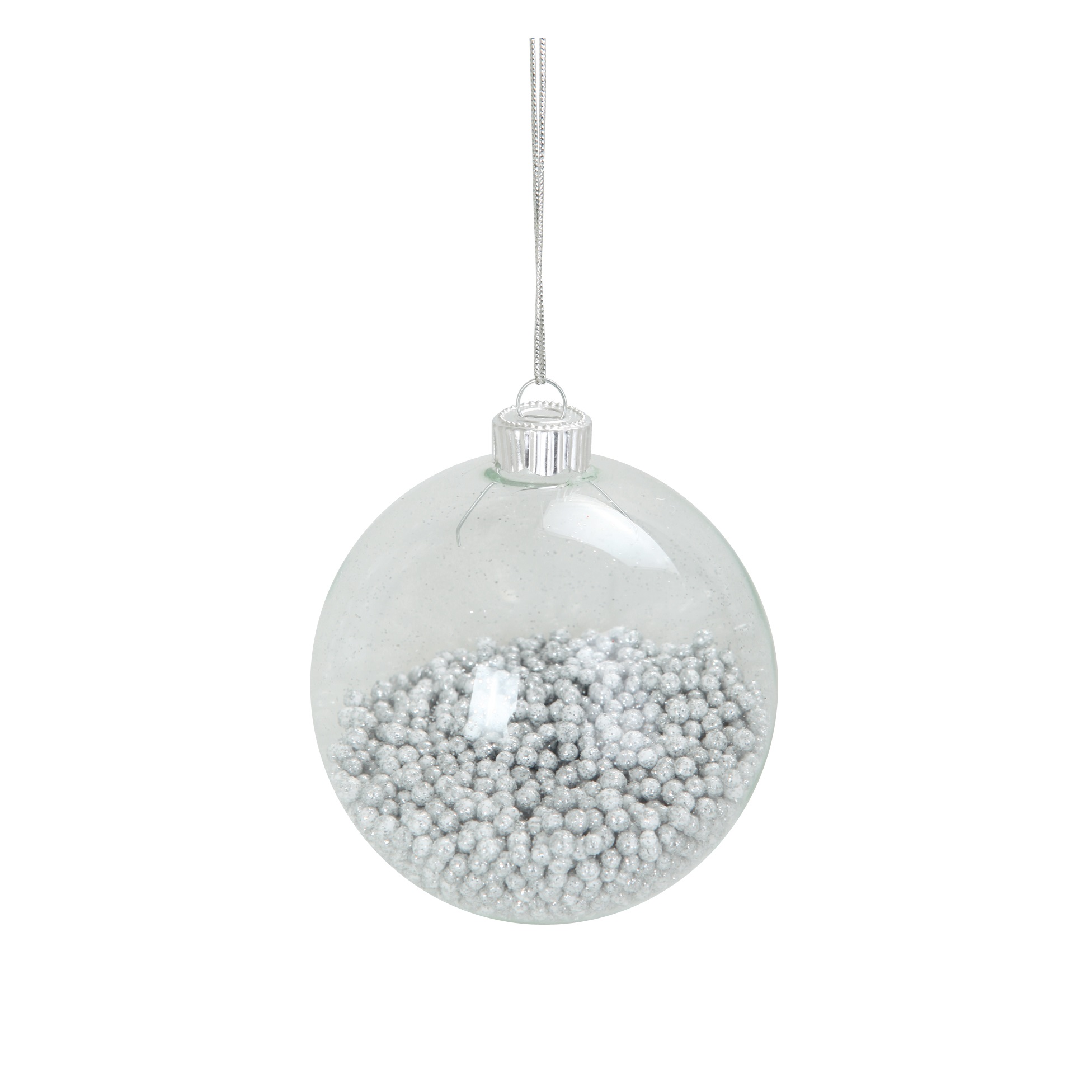 Boule De Noël Transparente Avec Billes